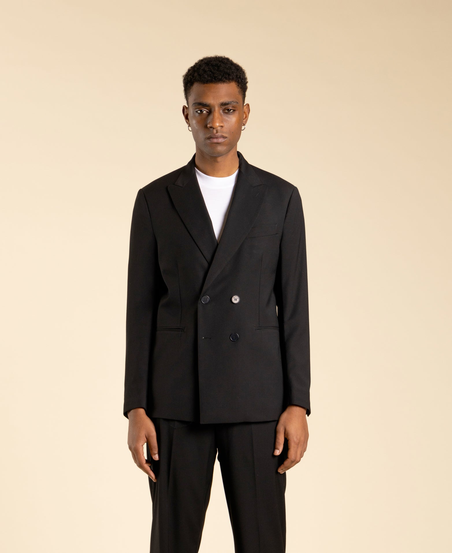 Double-breasted jacket - Black