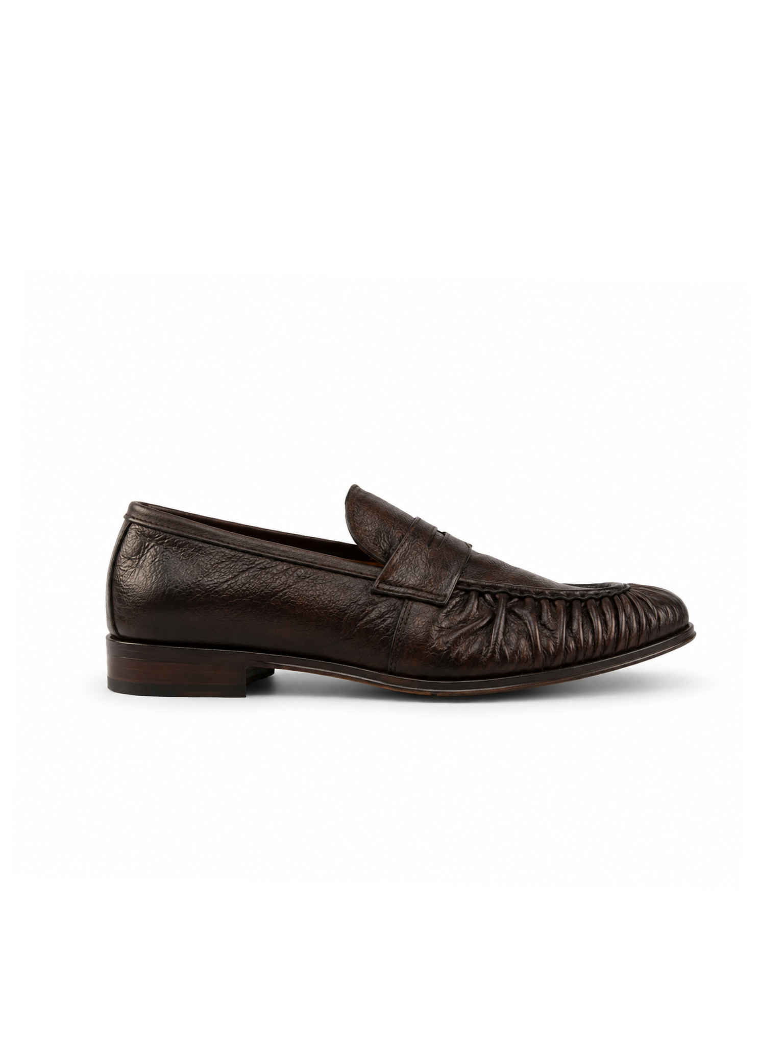 Leather Loafers with Strap - Black