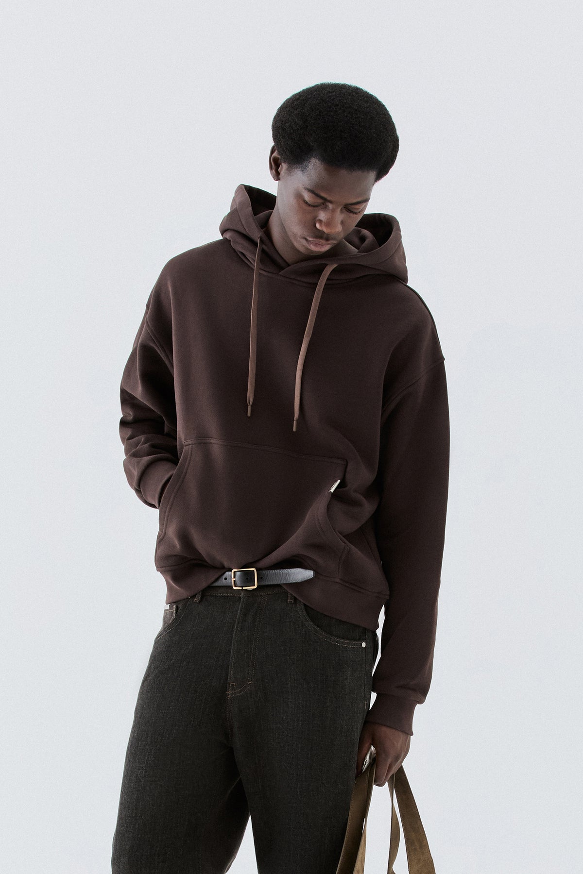 Felpa oversize in cotone - Moro