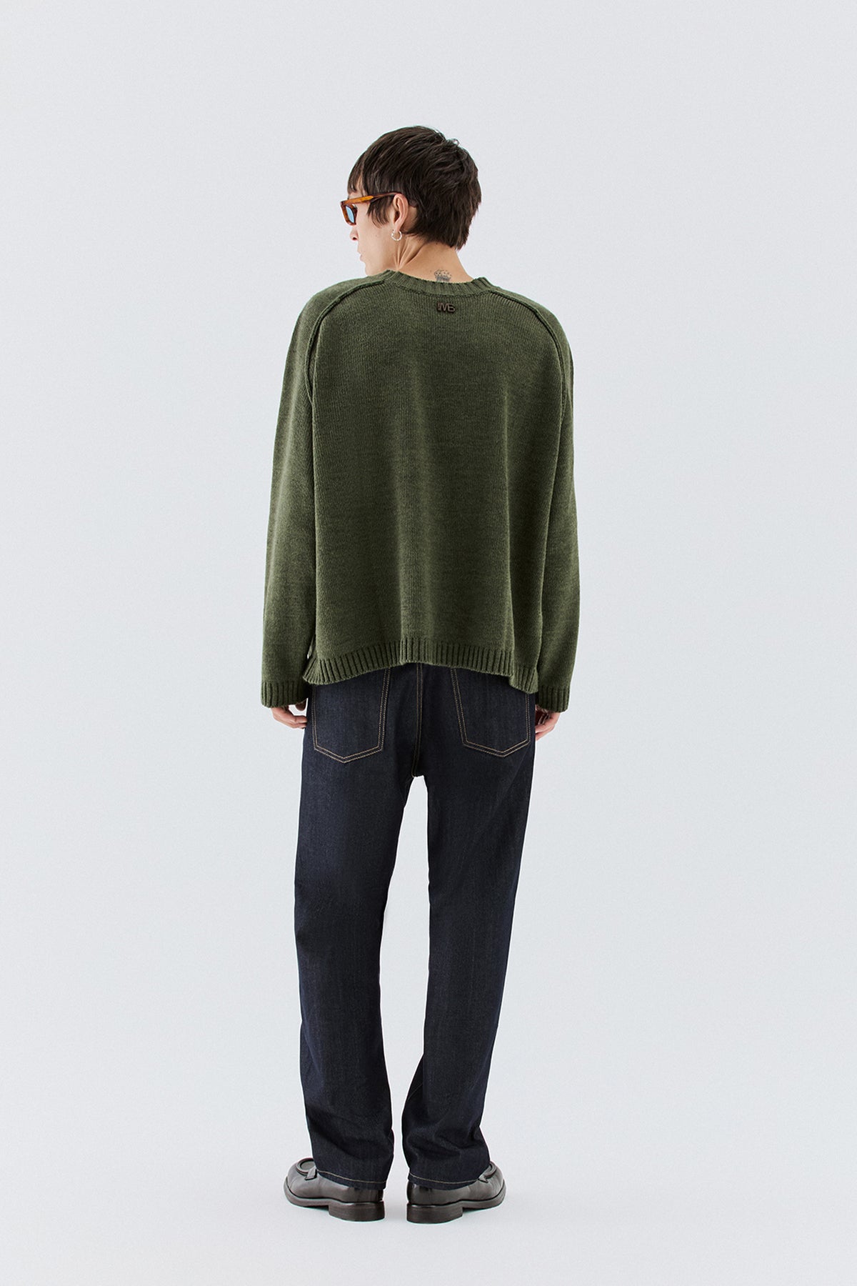 Maglia girocollo oversize - Verde