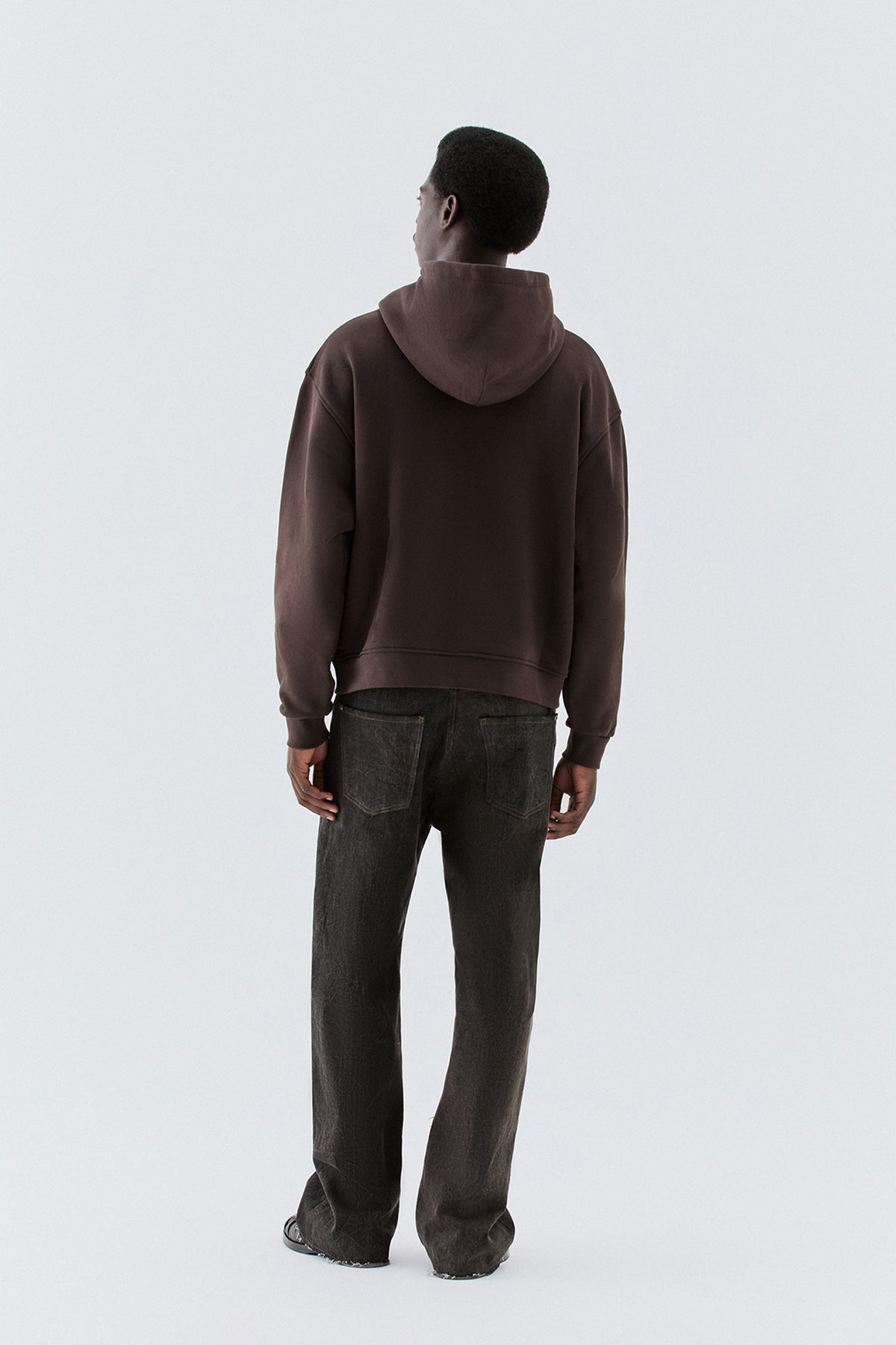 Felpa oversize in cotone - Moro