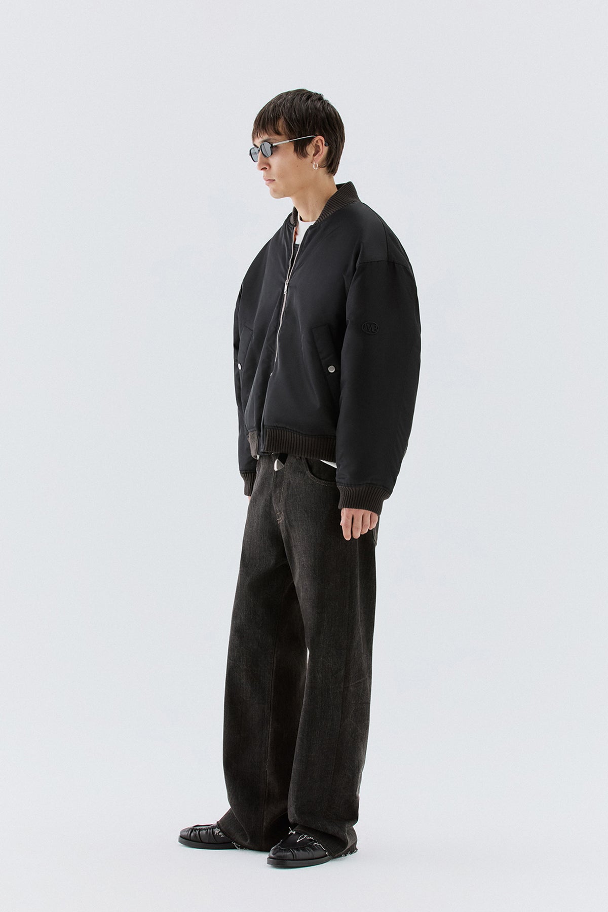 Bomber in nylon oversize - Nero