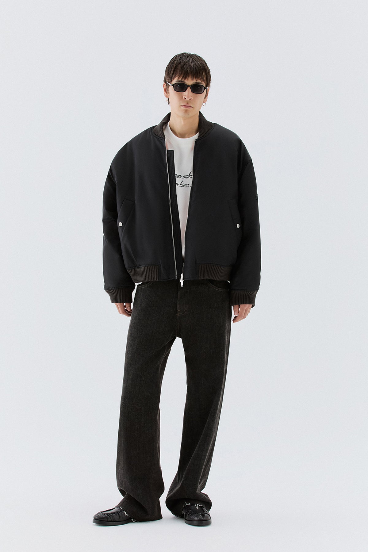 Bomber in nylon oversize - Nero