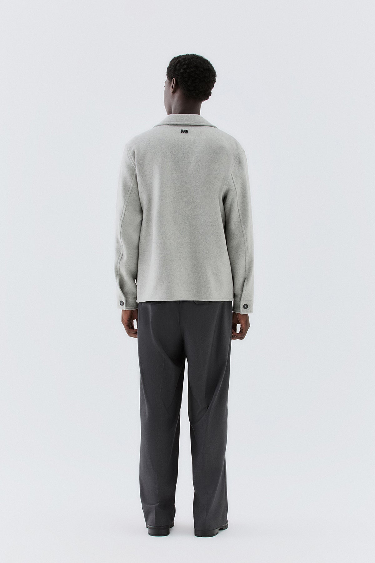 Overshirt in lana - Grigio