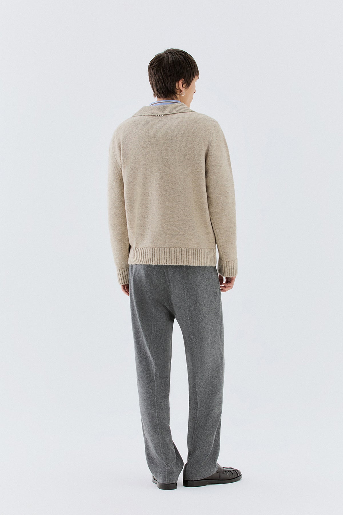 Polo in misto lana - Beige