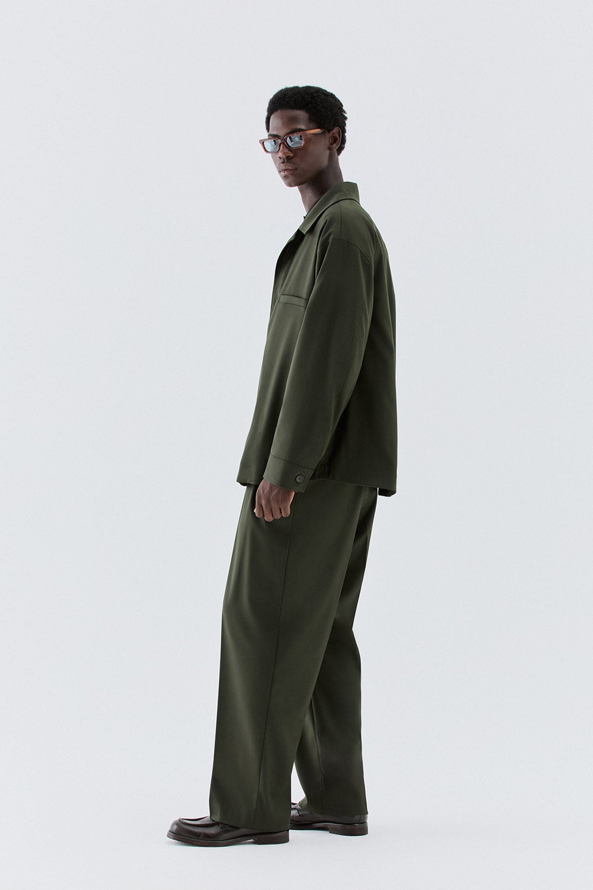 Overshirt ampia - Verde