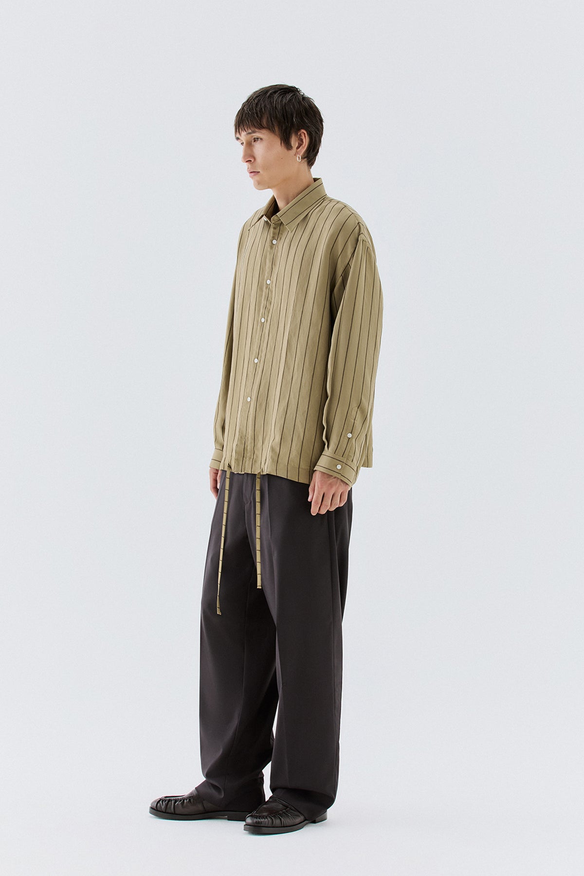Camicia in viscosa a righe