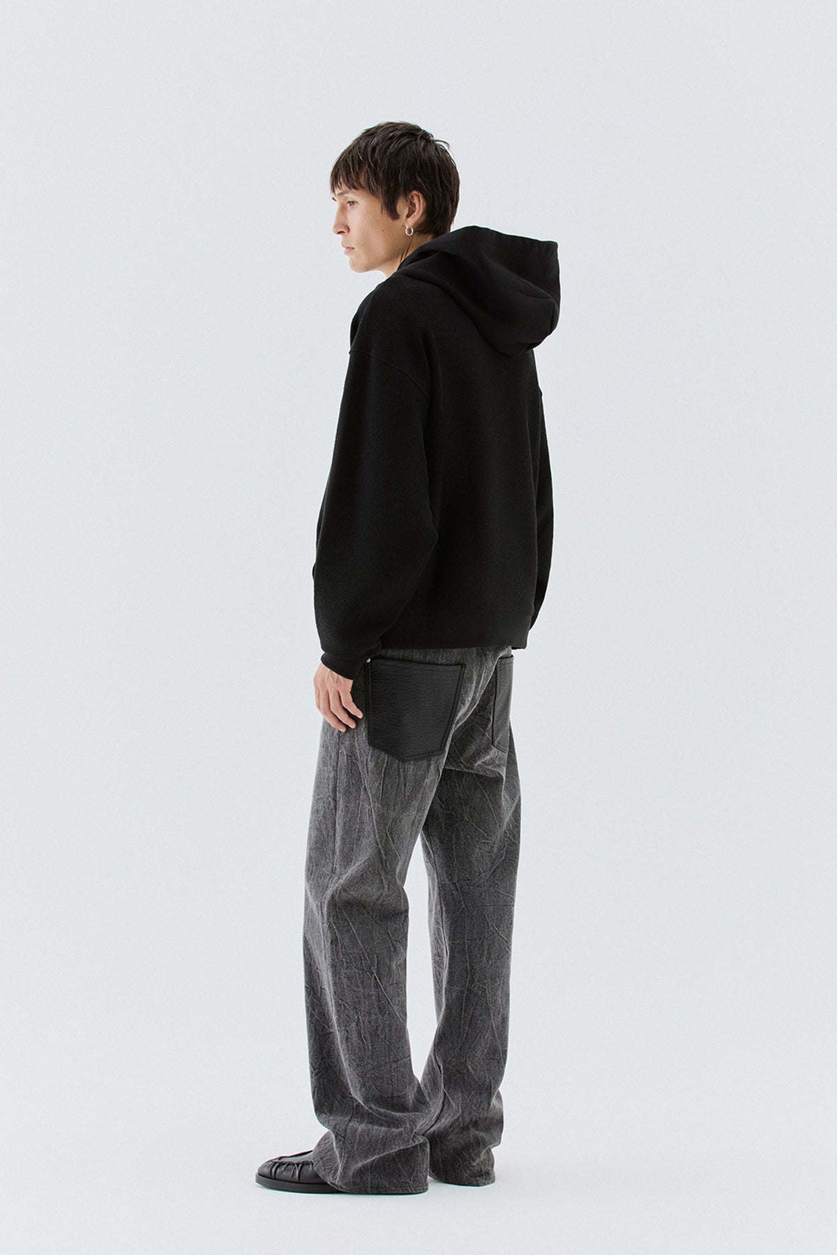 Felpa reverse oversize - Nero