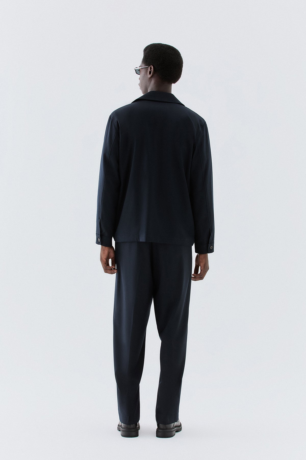 Overshirt con tasconi - Blu