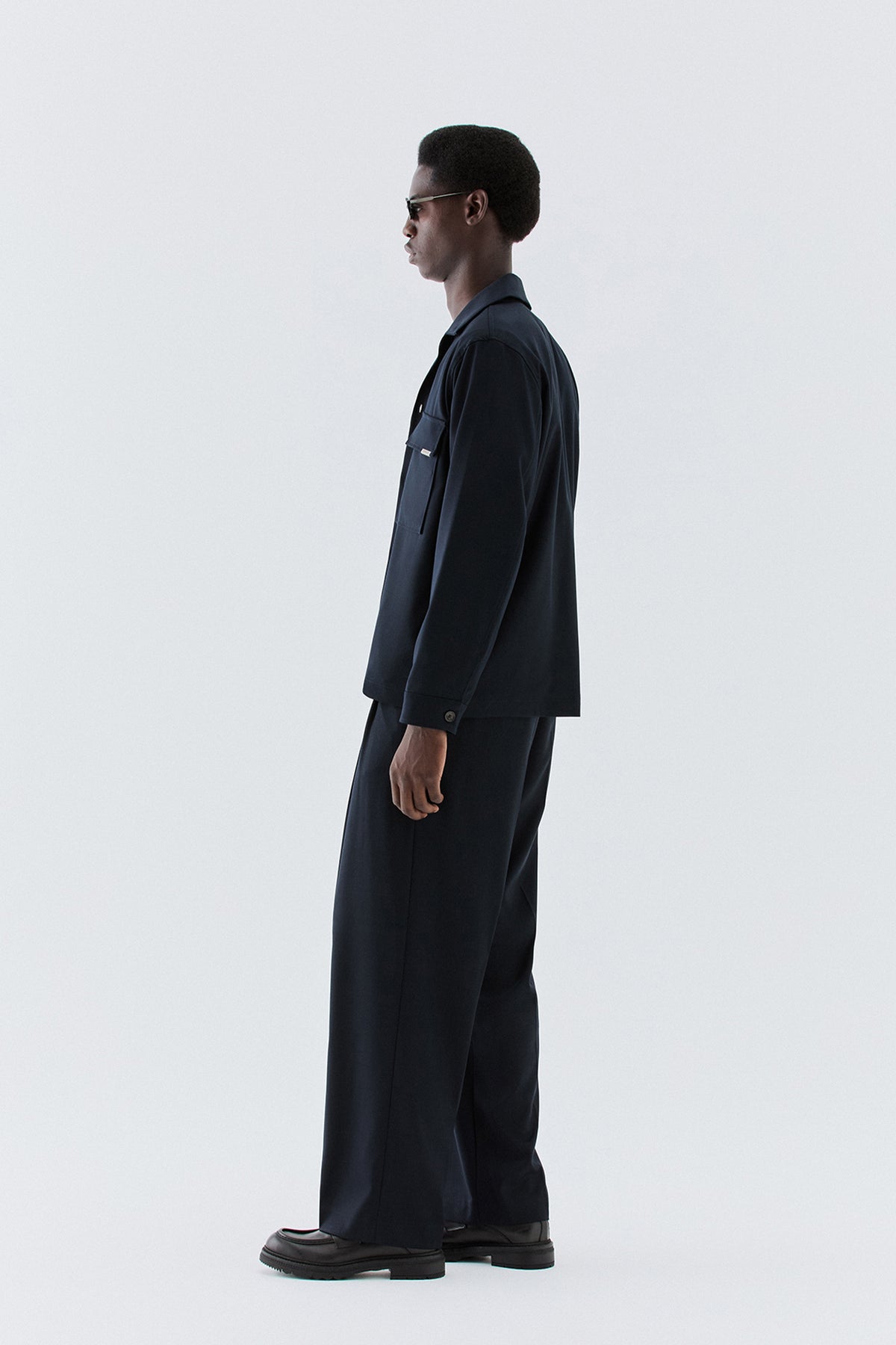 Overshirt con tasconi - Blu