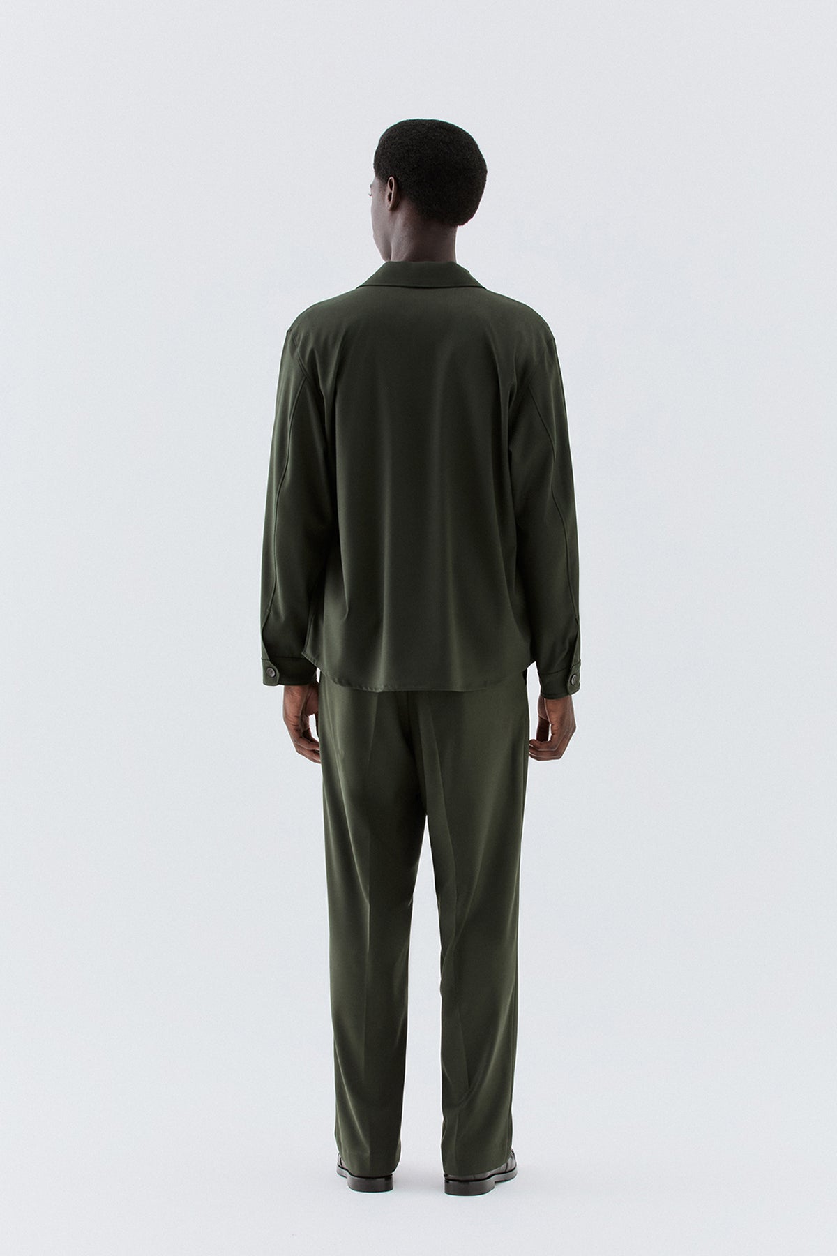 Overshirt con tasca - Verde