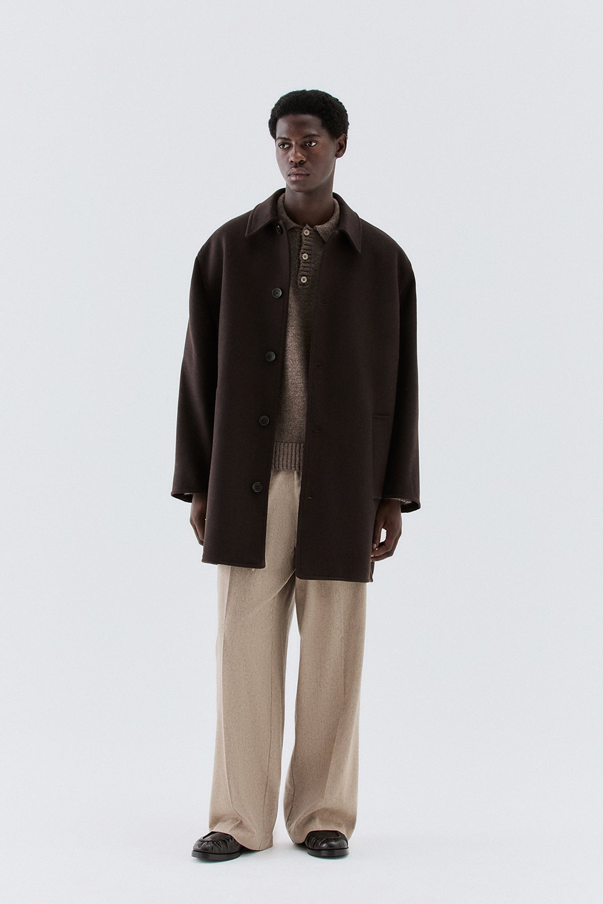 Cappotto in lana - Moro