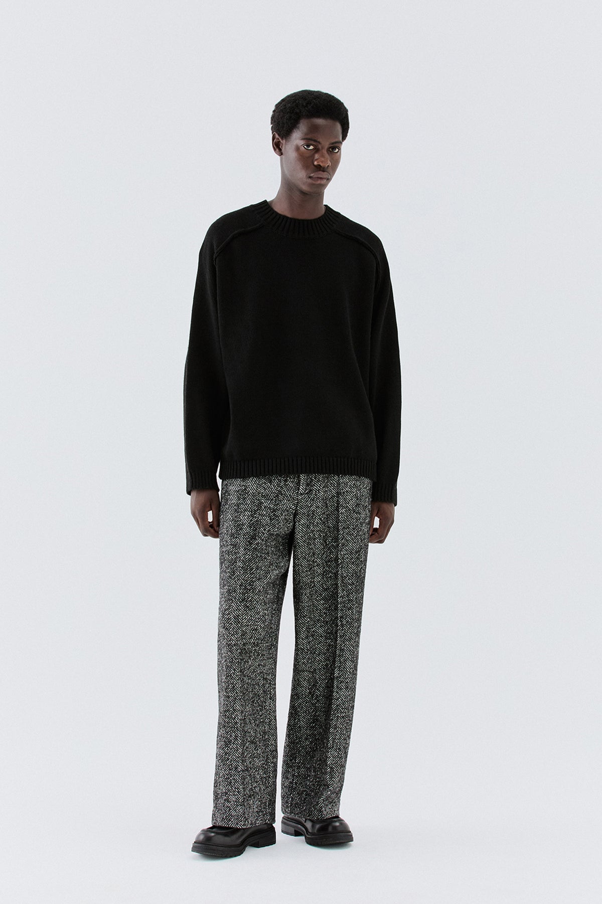 Maglia girocollo oversize - Nero