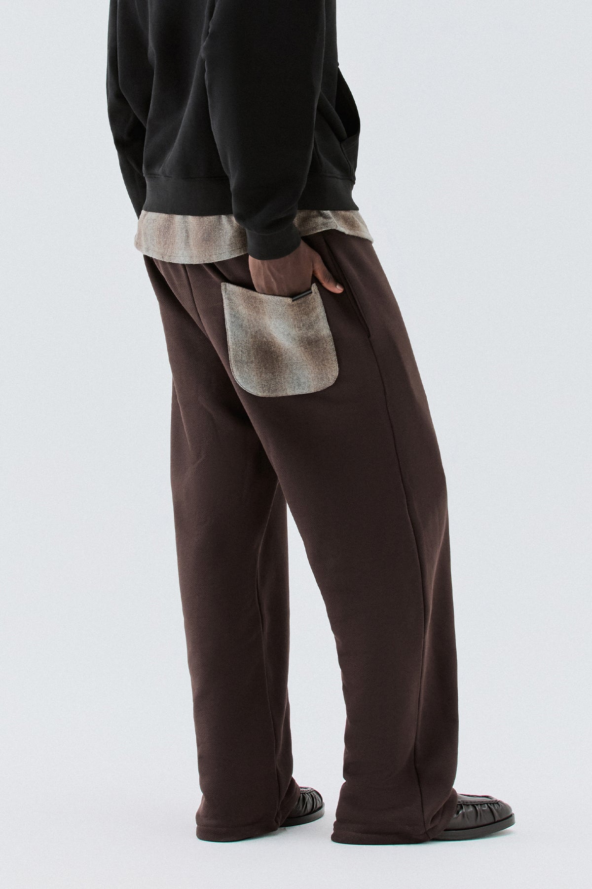 Pantaloni in felpa ampi - Moro