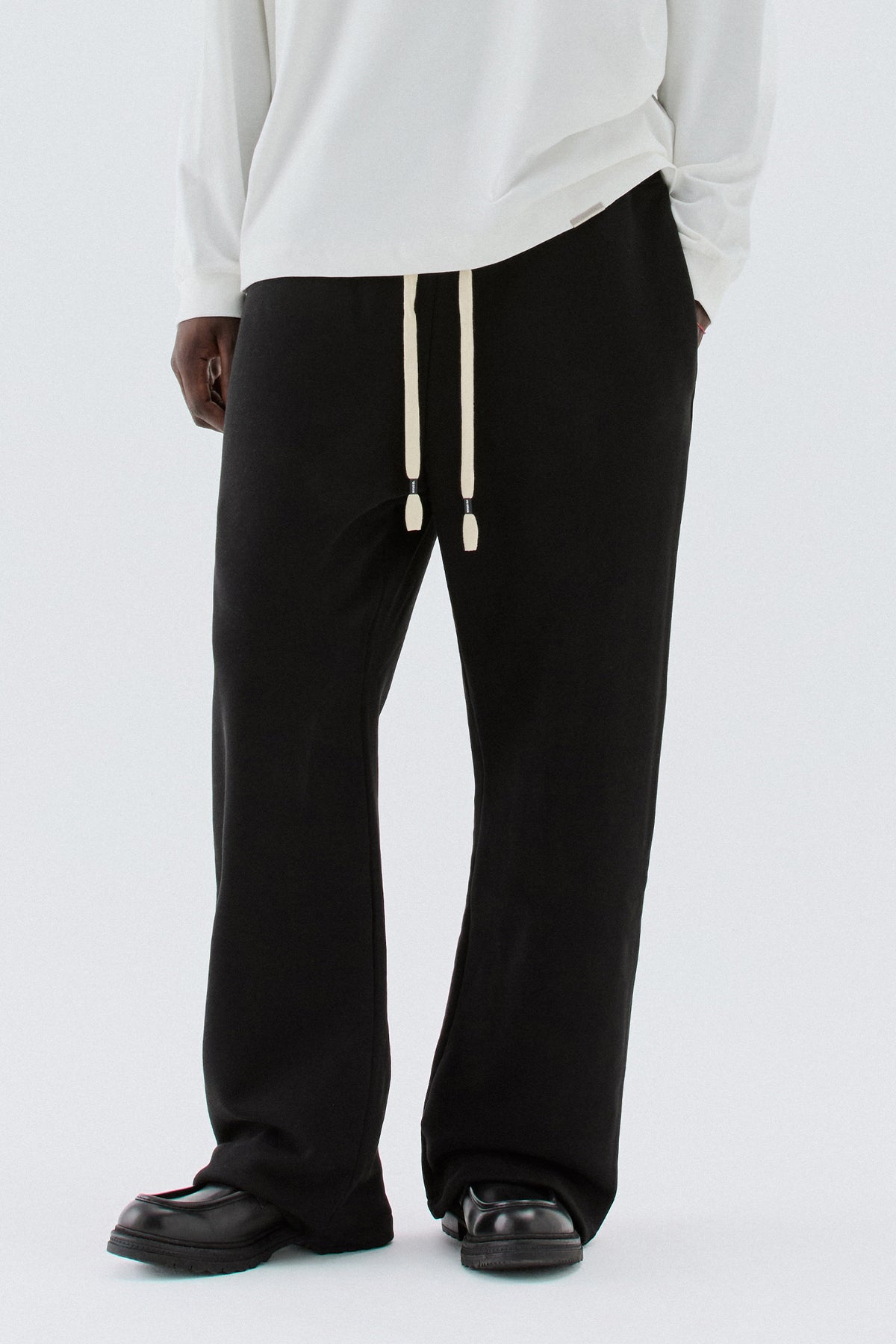 Pantaloni in felpa ampi - Nero
