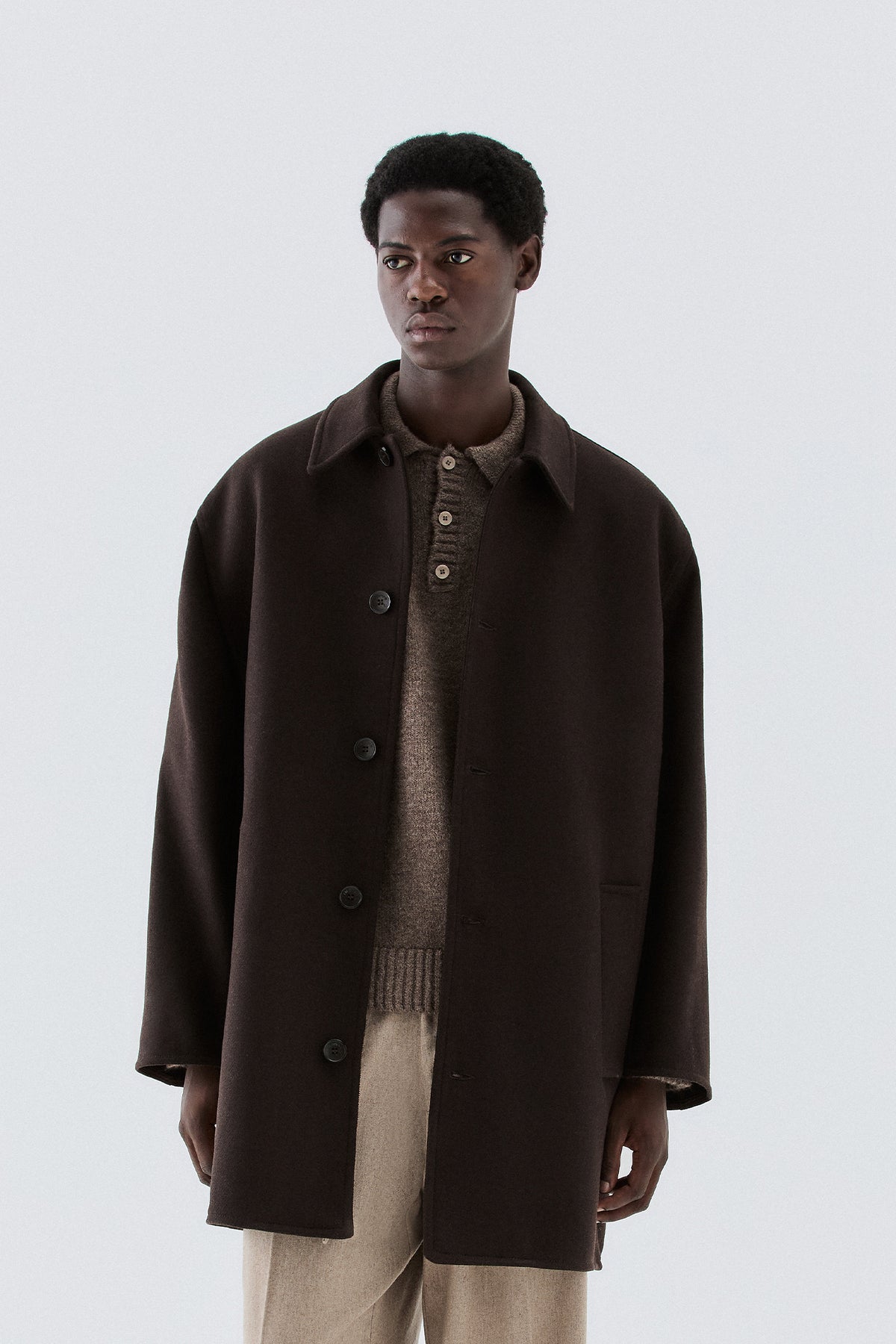 Cappotto in lana - Moro