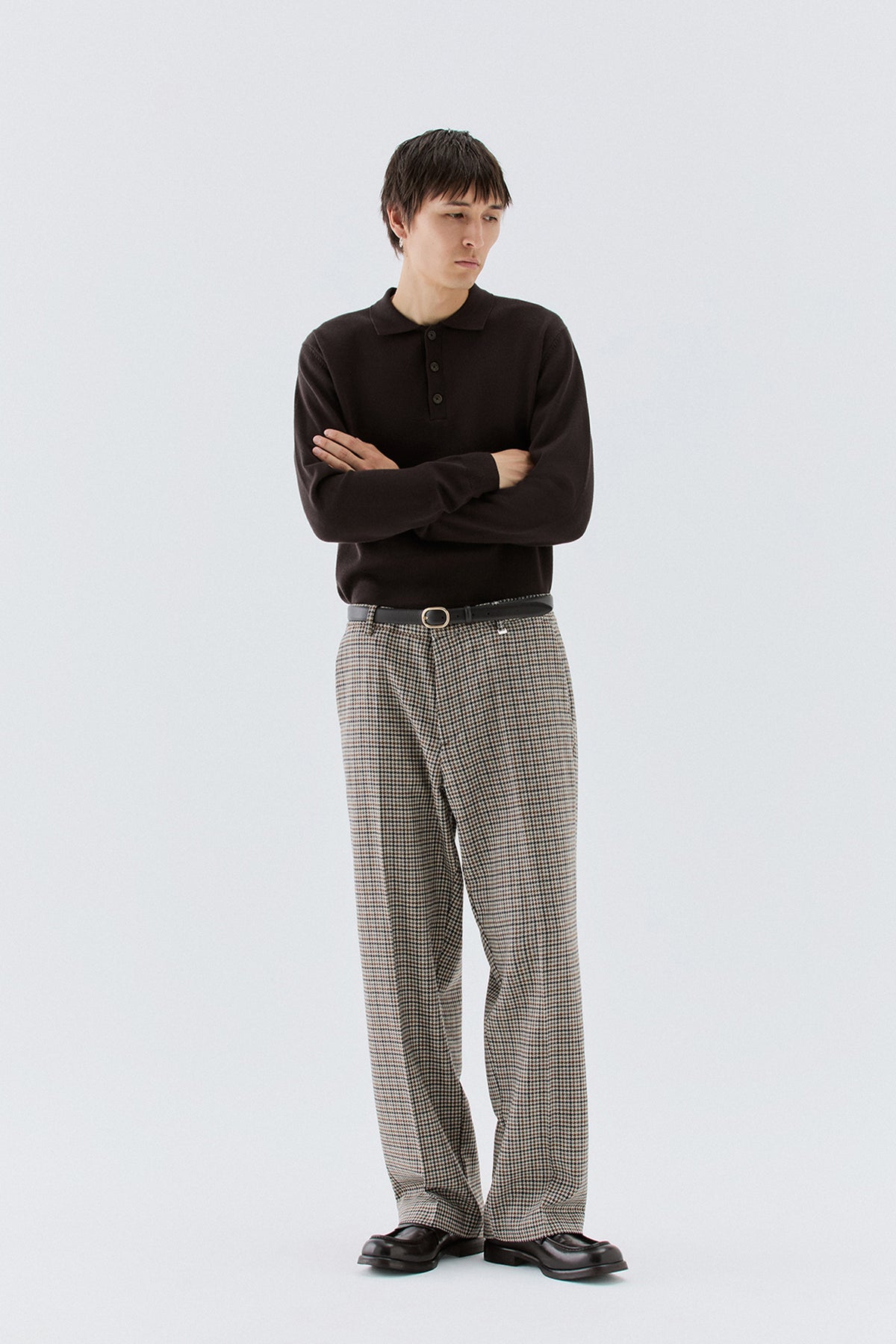 Pantaloni larghi in lana