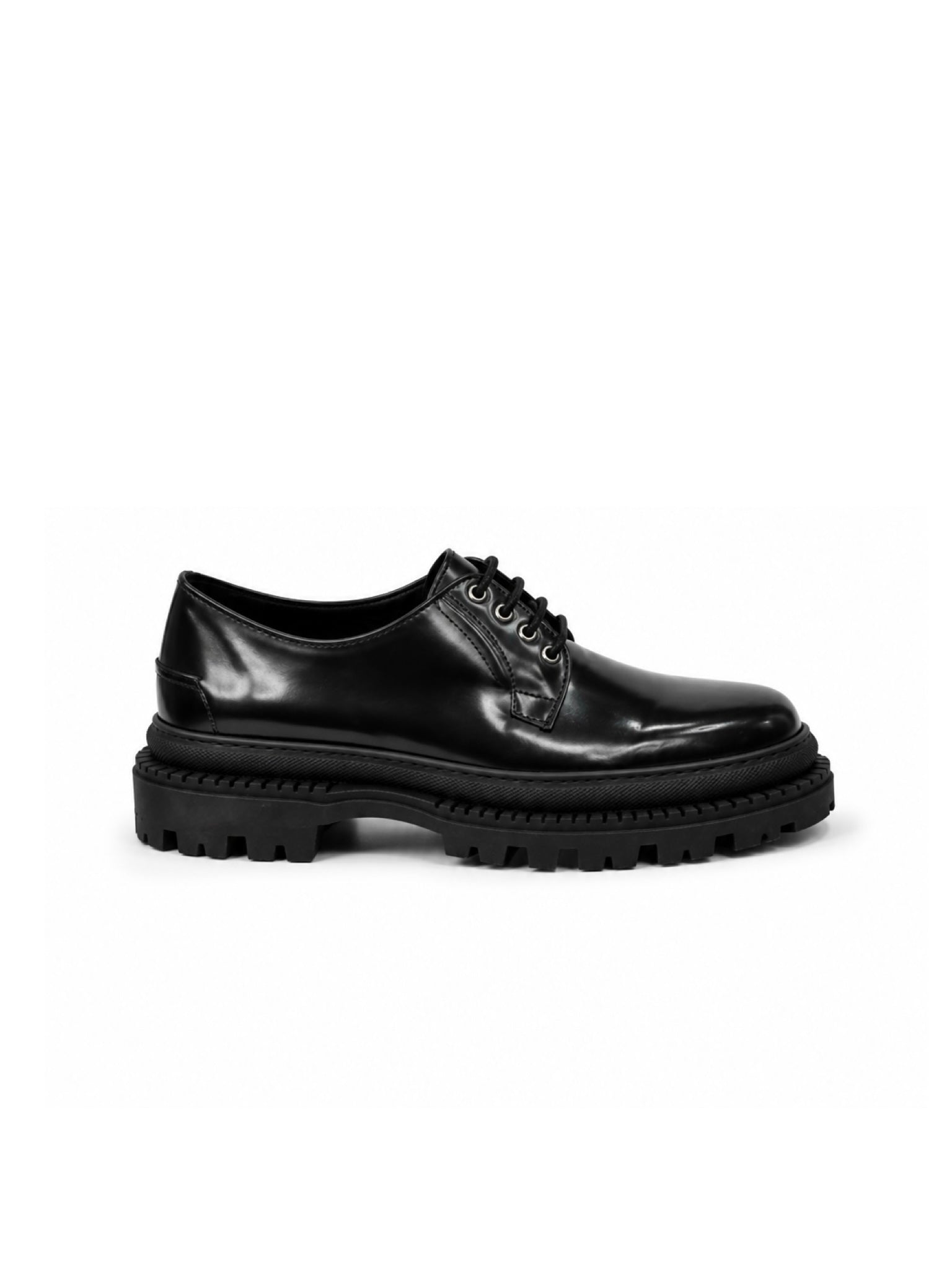 Leather Loafers with Strap - Black