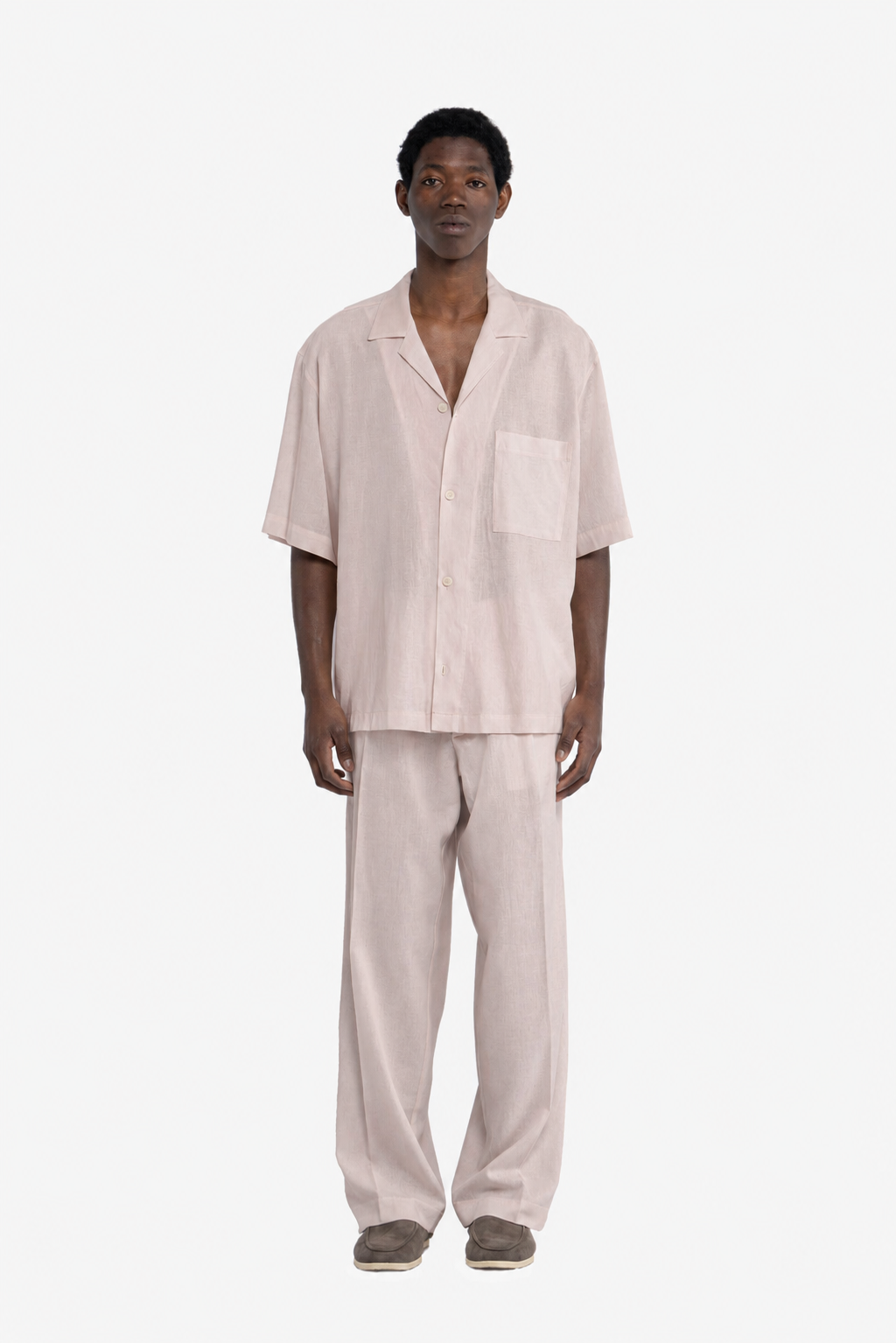 Pantalone in 100% lino - Cipria