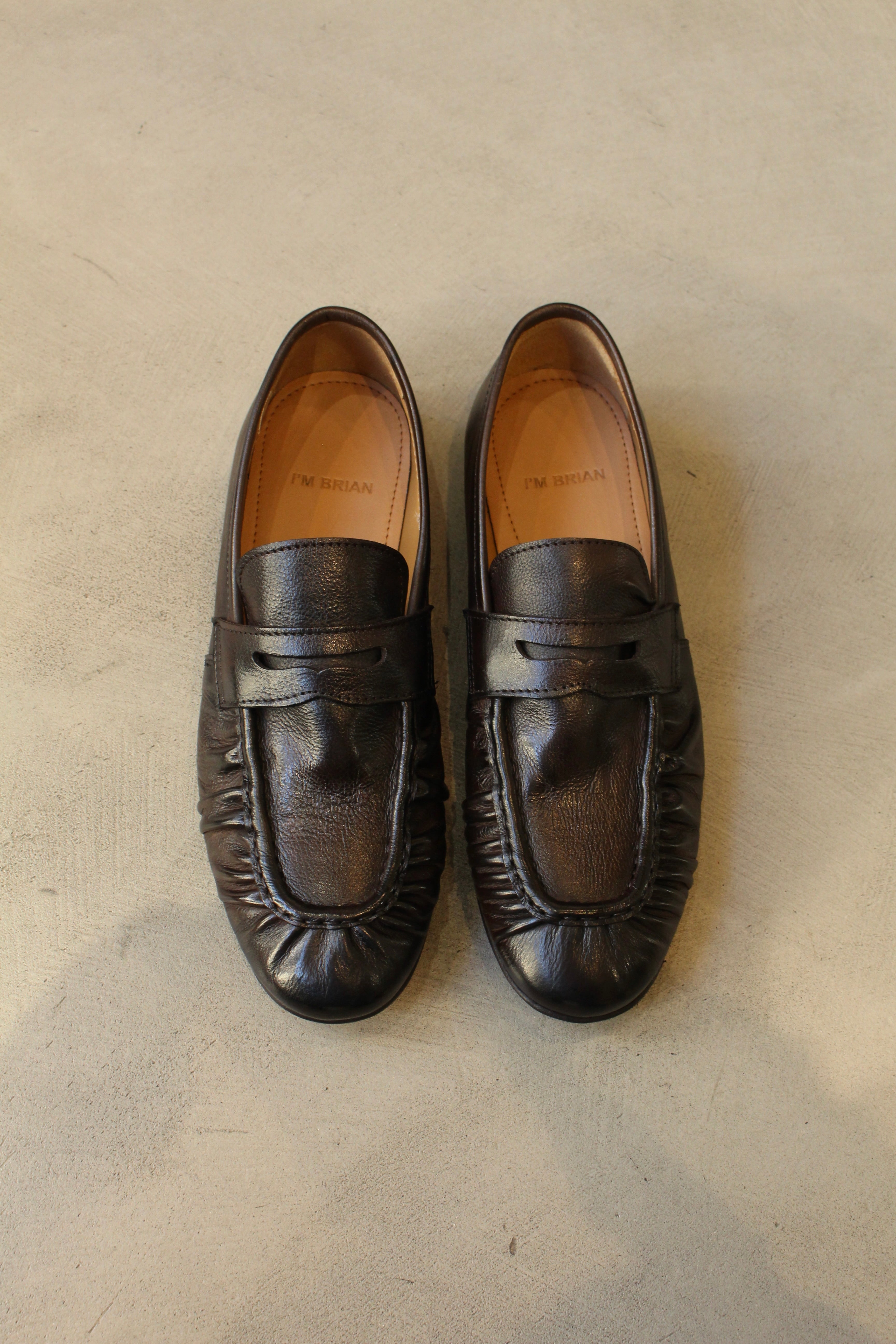 Leather Loafers with Strap - Black