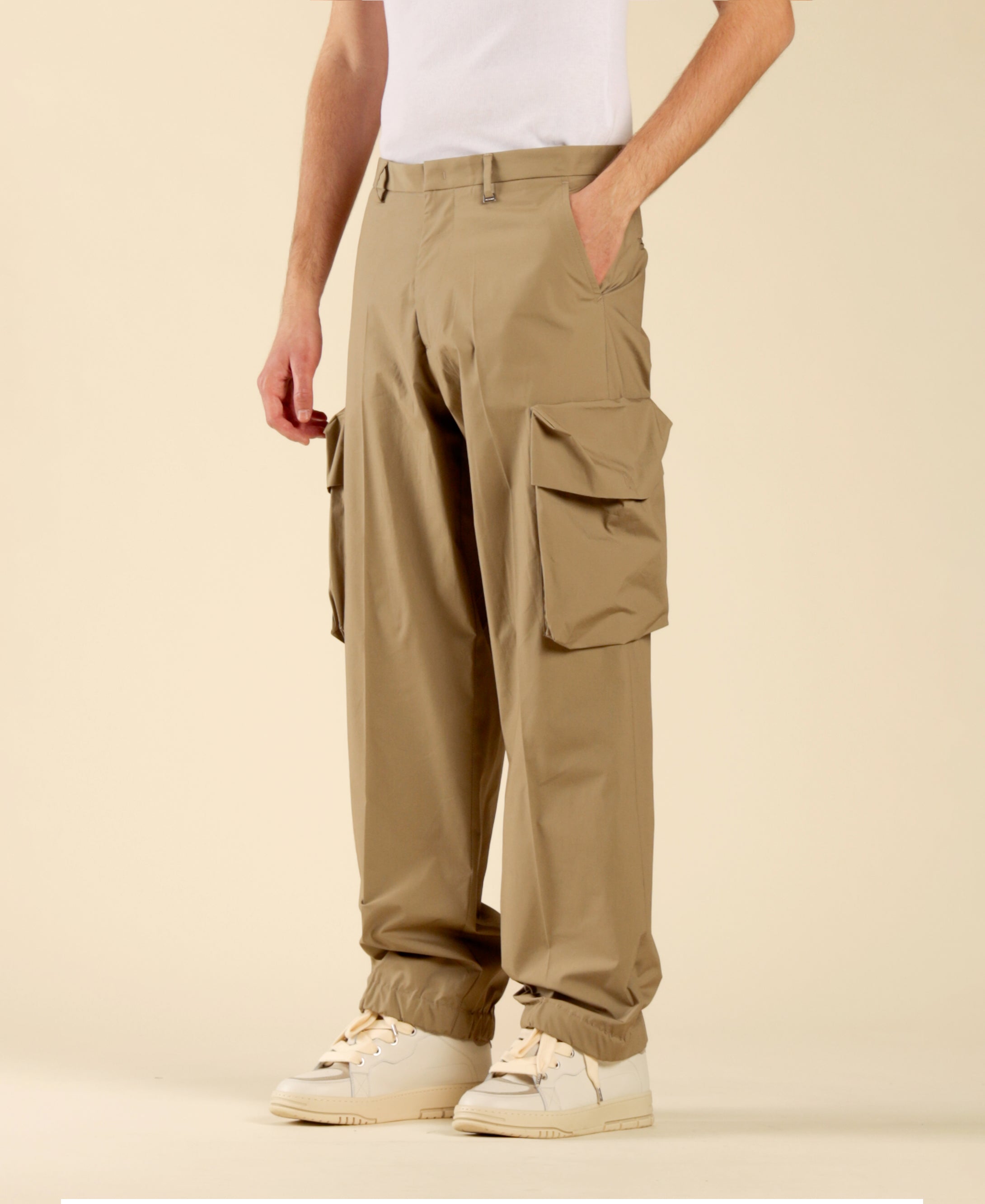 Cotton Cargo Pants - Green
