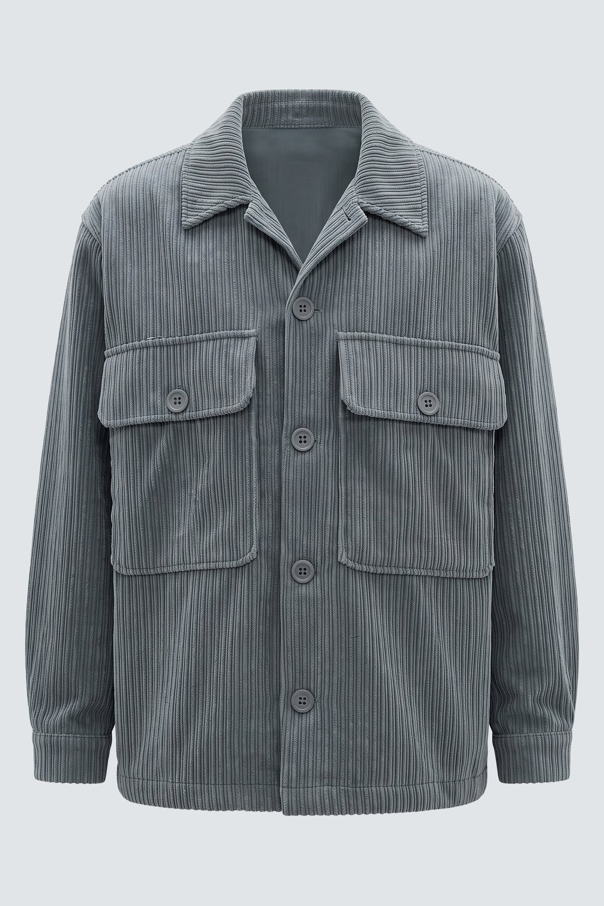 Camicia effetto velluto a coste - Grigio
