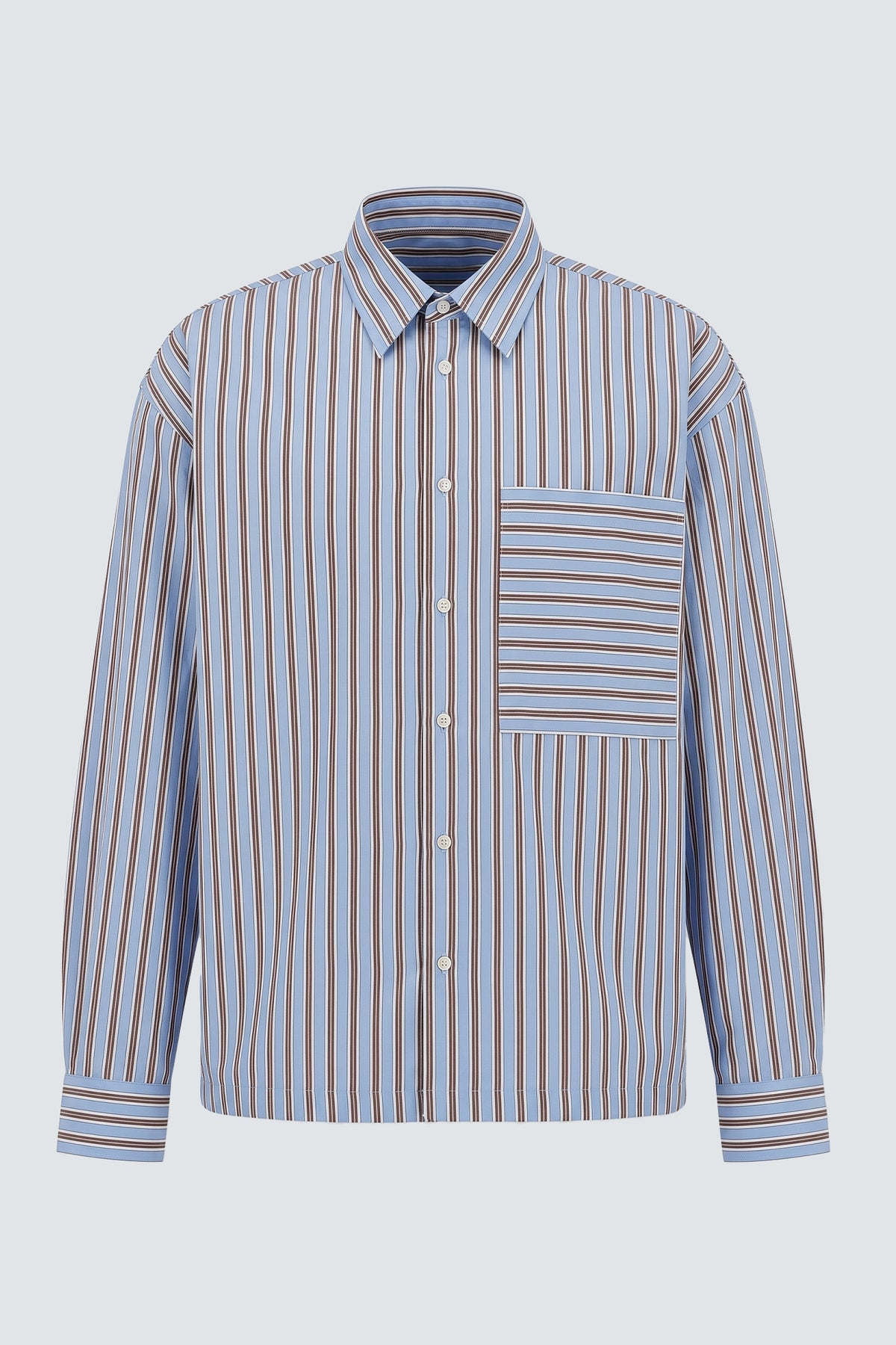Camicia in cotone a righe