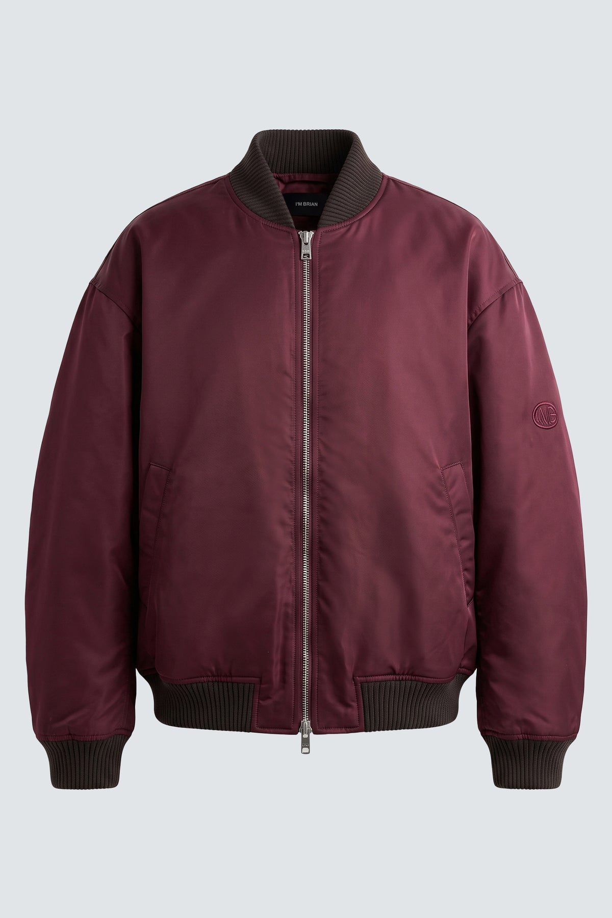 Bomber in nylon oversize - Bordeaux