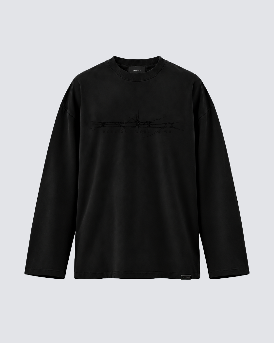 T-shirt in jersey con logo - Nero