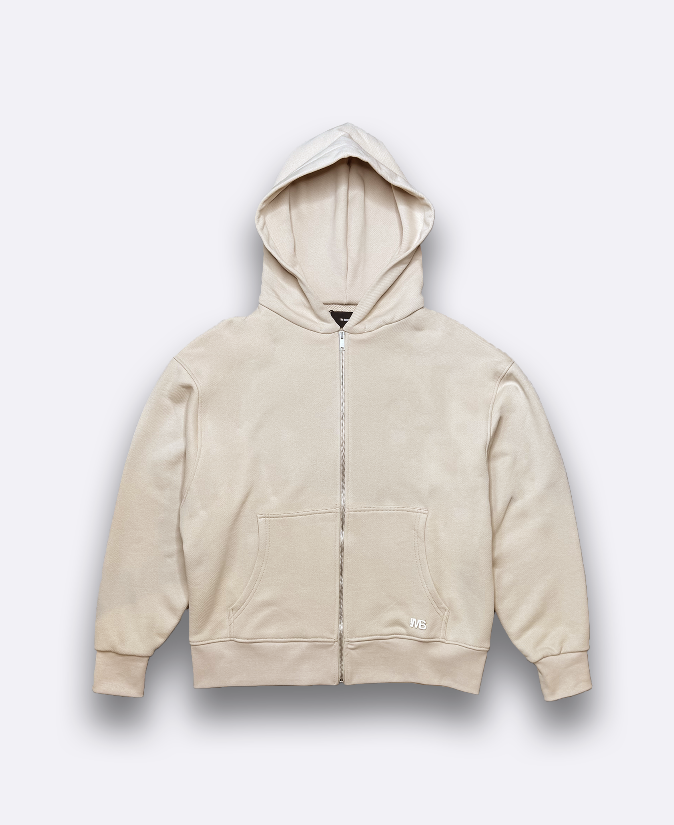 Felpa oversize in cotone 450gr - Beige