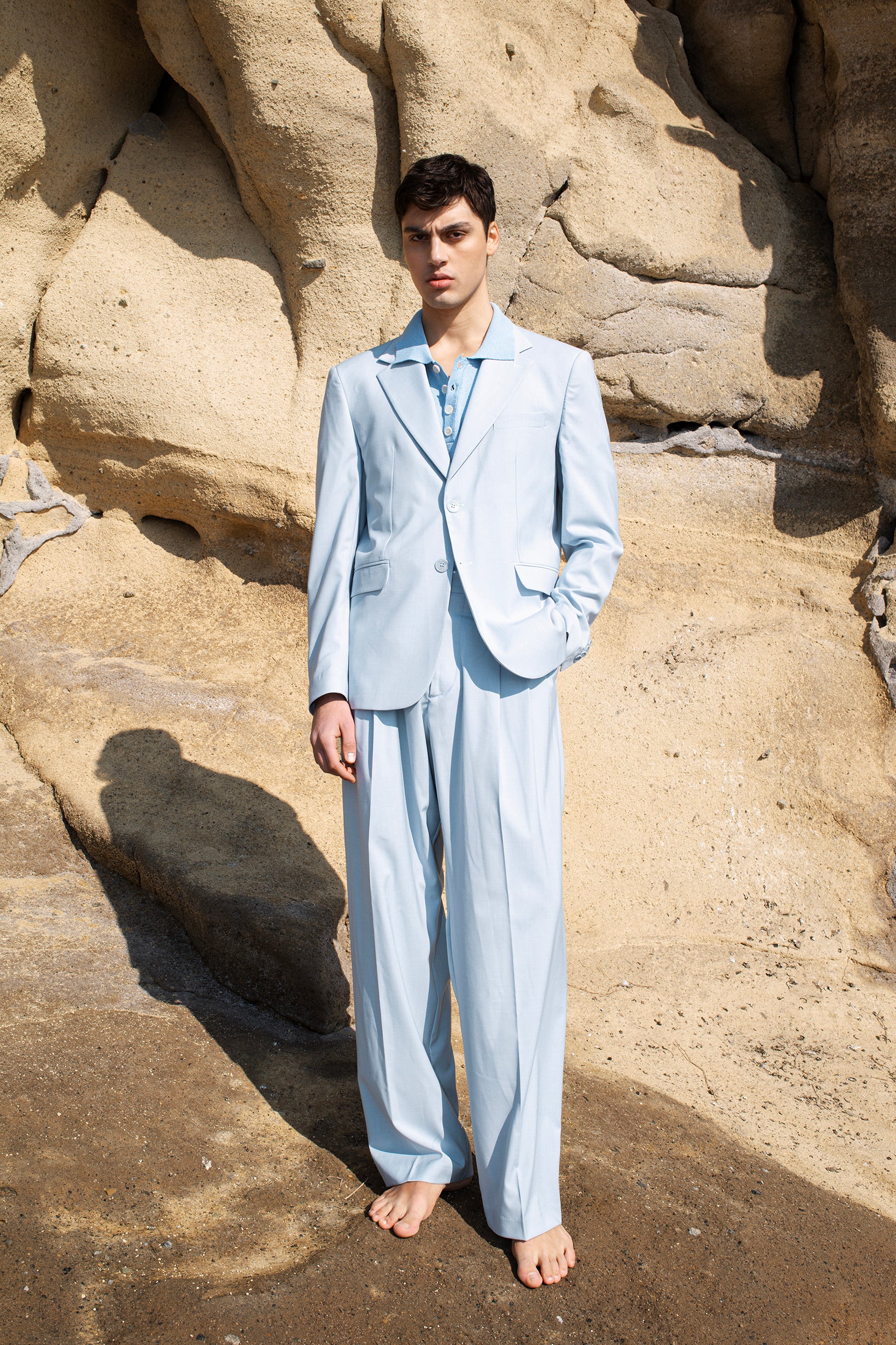 Single-breasted jacket - Powder