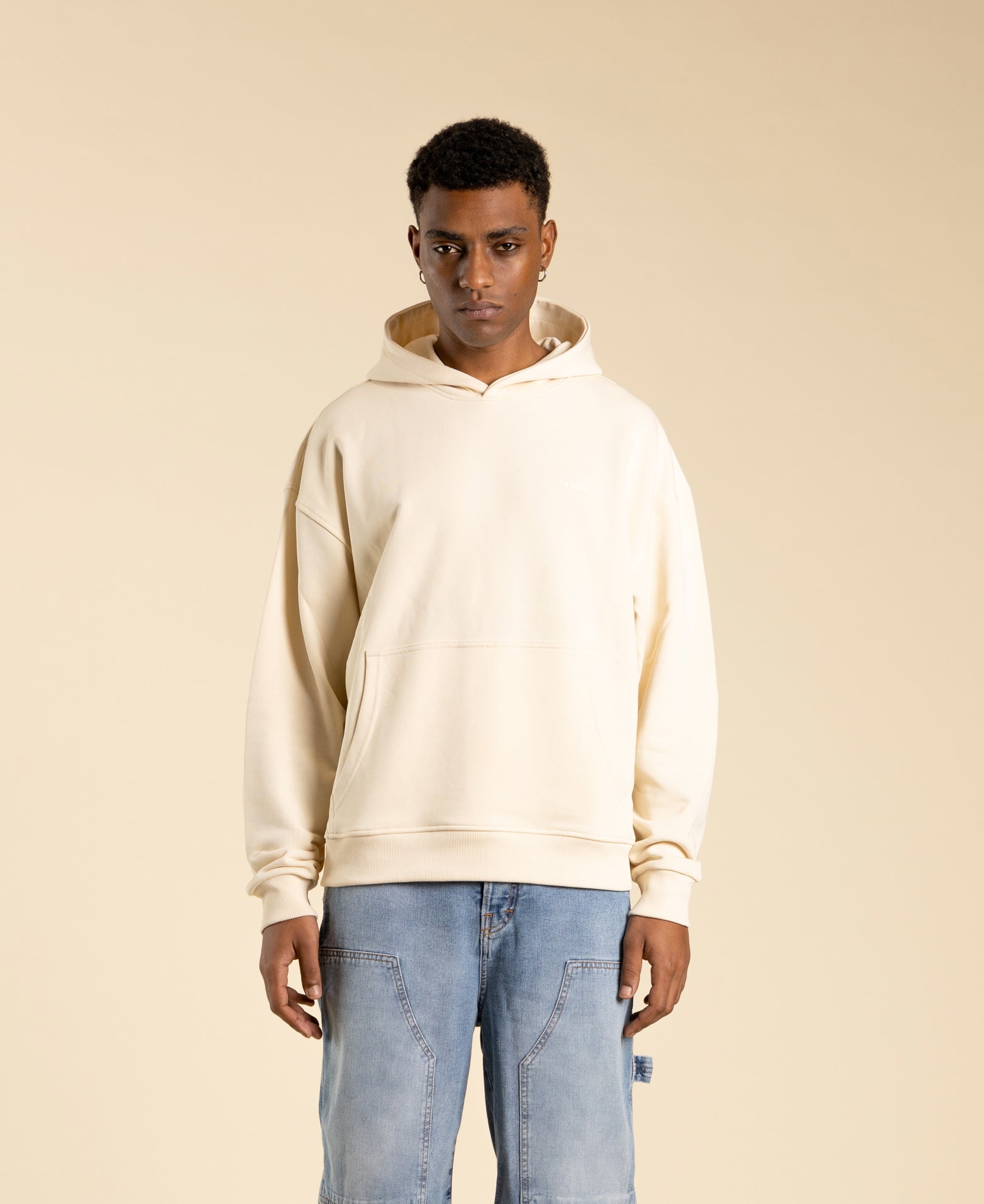 Oversized Cotton Sweatshirt - Cream