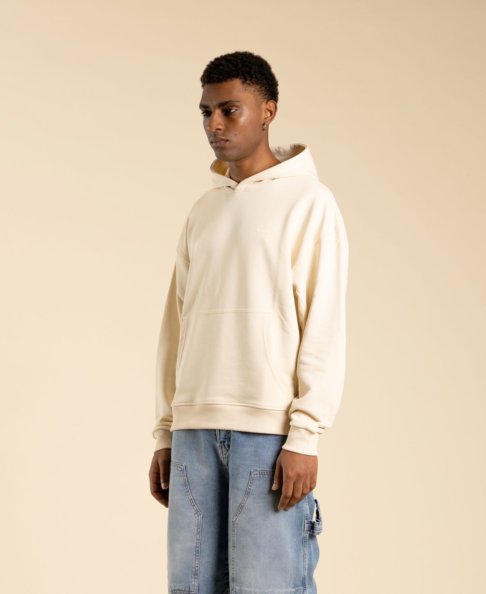 Oversized Cotton Sweatshirt - Cream
