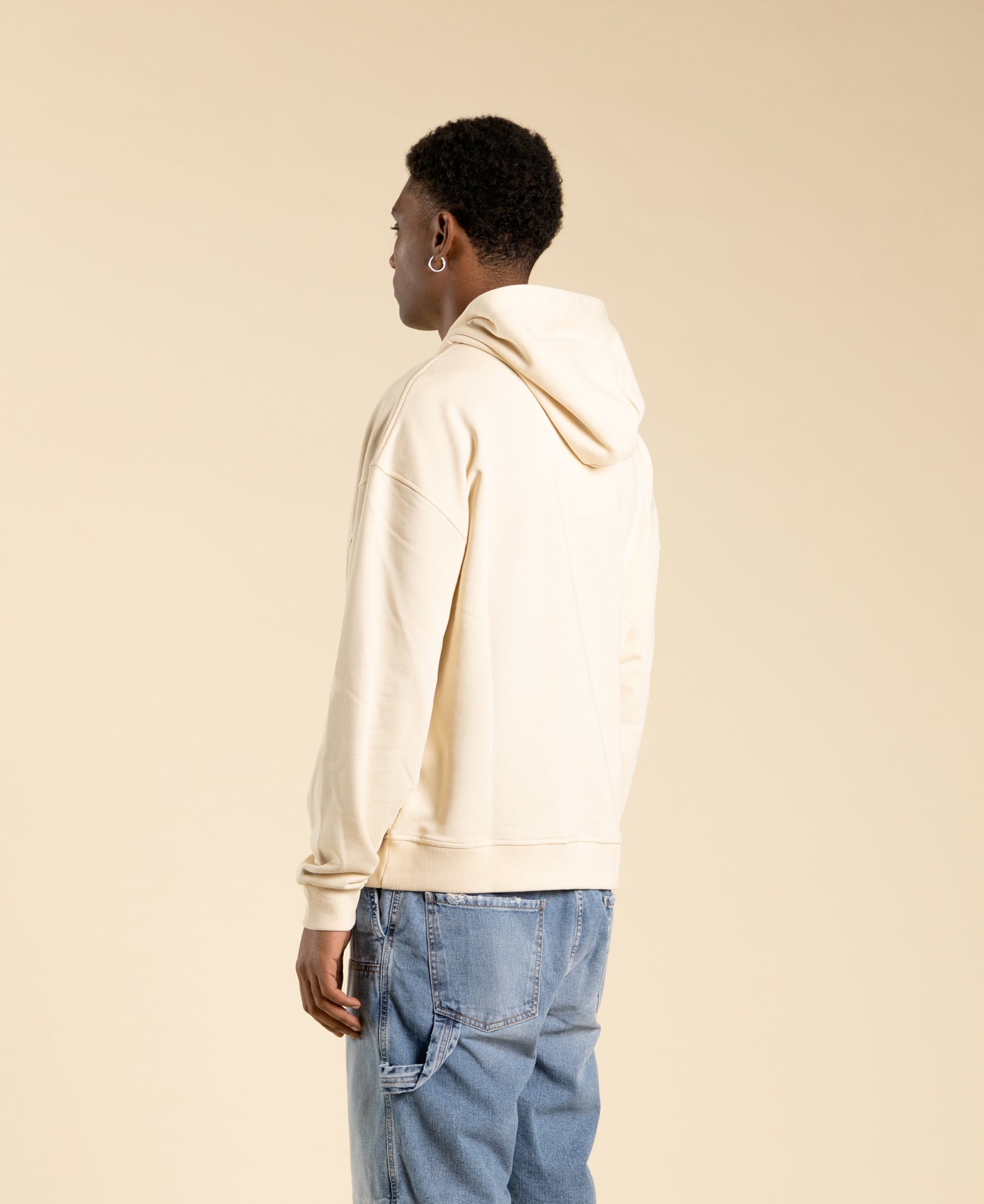 Oversized Cotton Sweatshirt - Cream