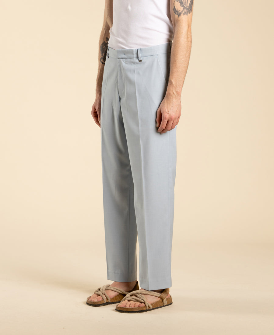 Pantalone cropped gamba dritta in poliviscosa - Polvere