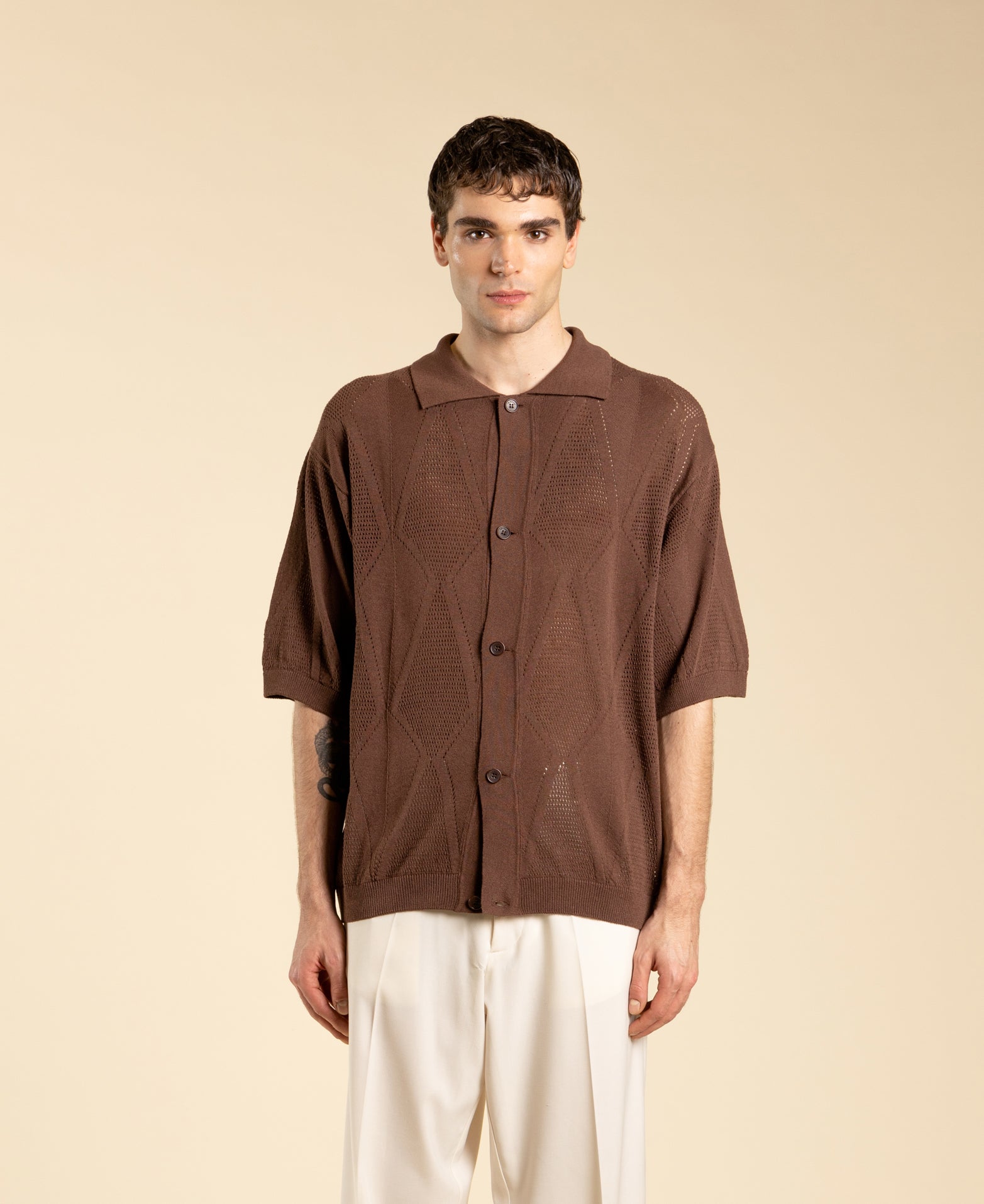 Cotton Knit Cardigan - Moro