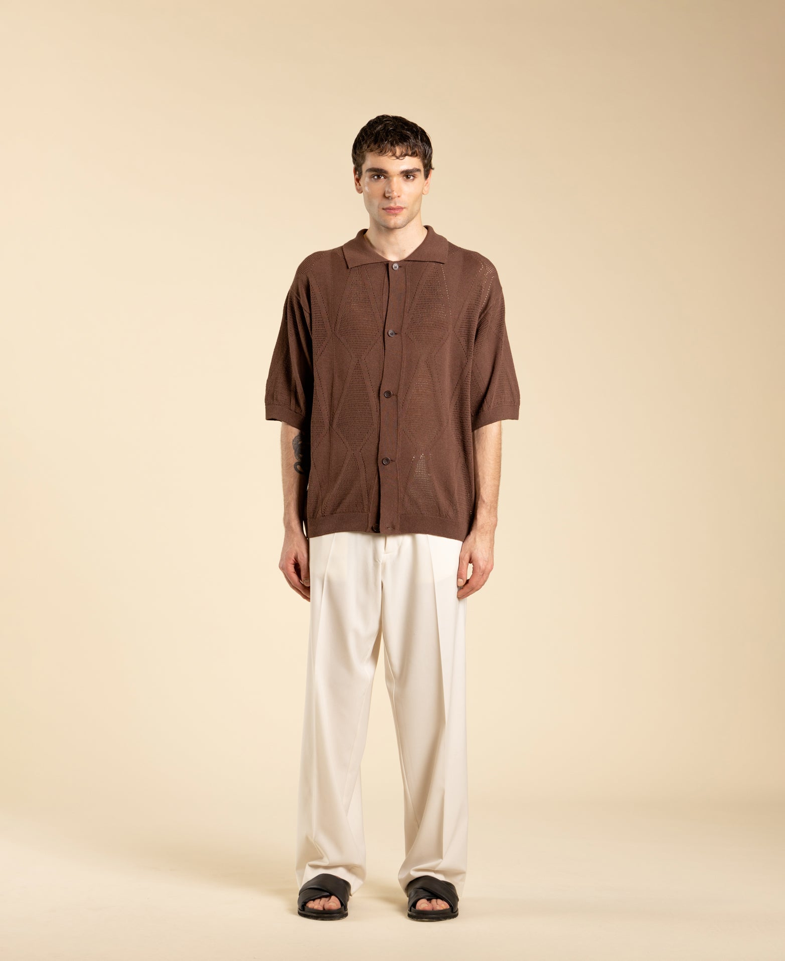 Cotton Knit Cardigan - Moro