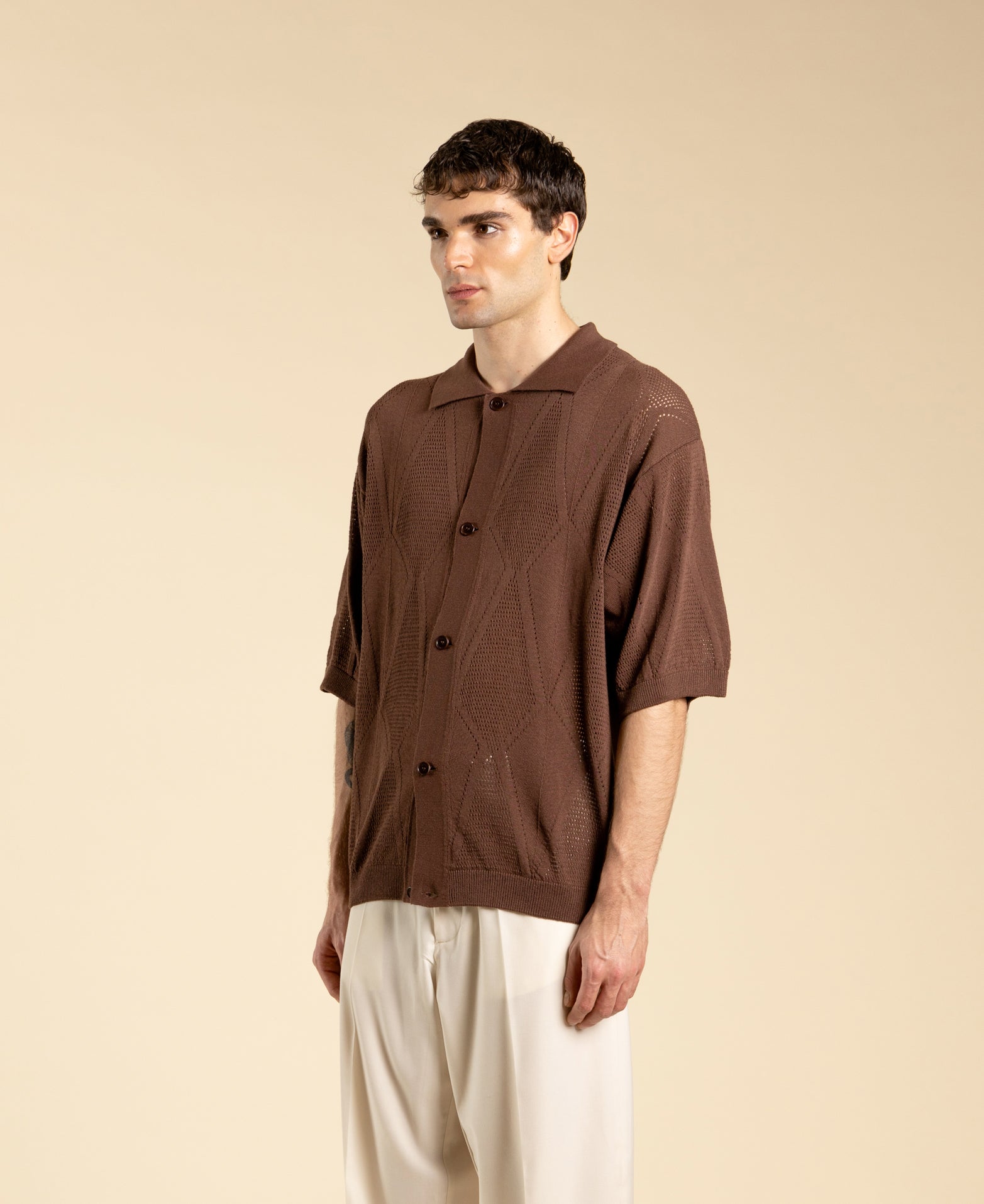 Cotton Knit Cardigan - Moro