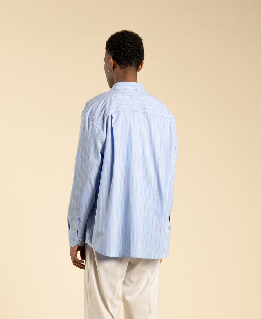 Camicia oversize in cotone a righe