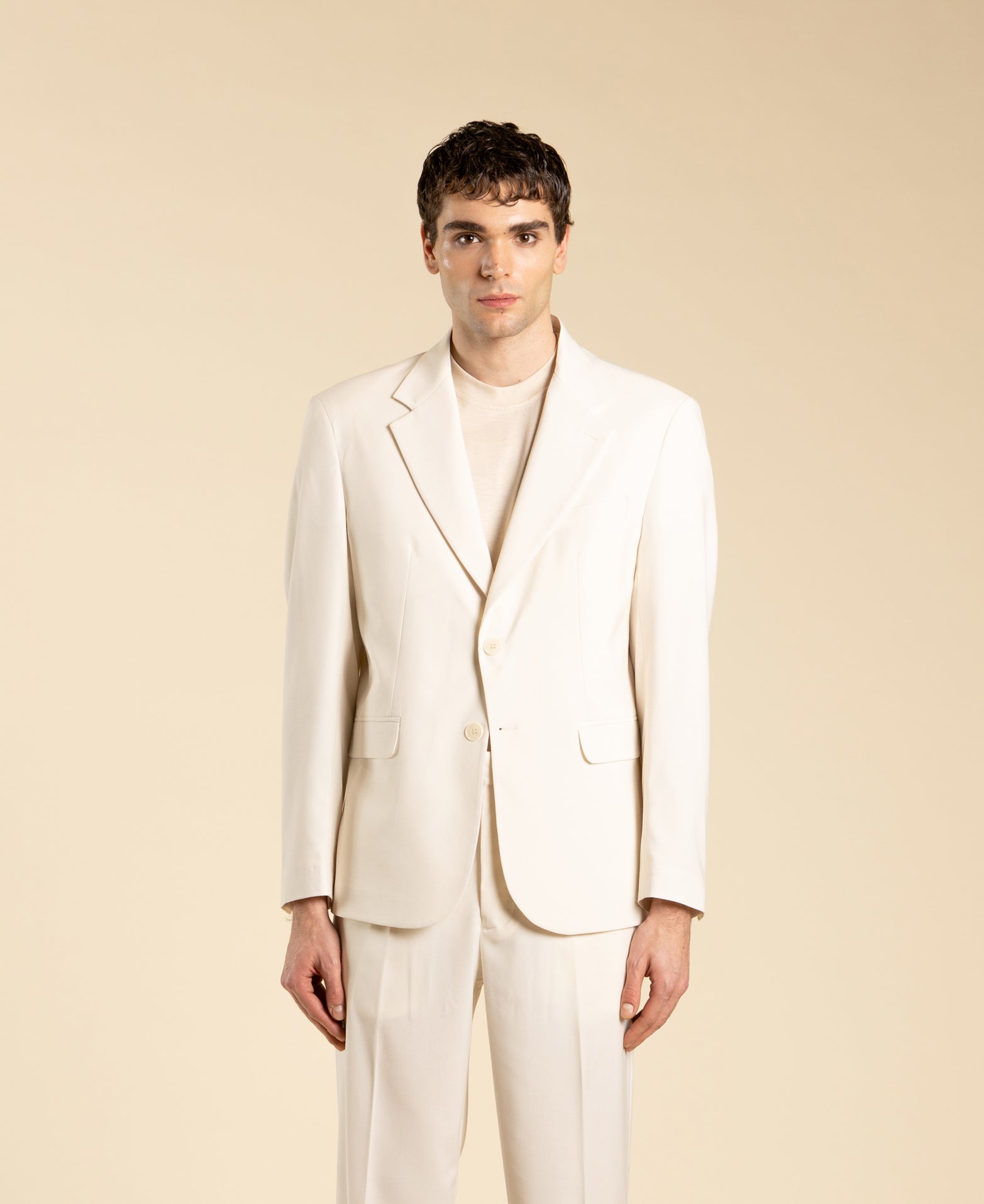 Single-breasted jacket - Cream