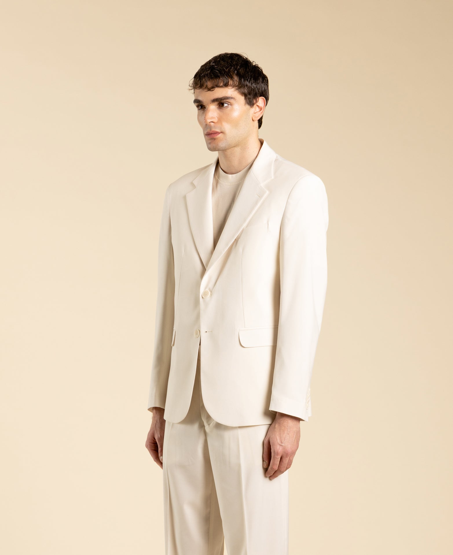 Single-breasted jacket - Cream