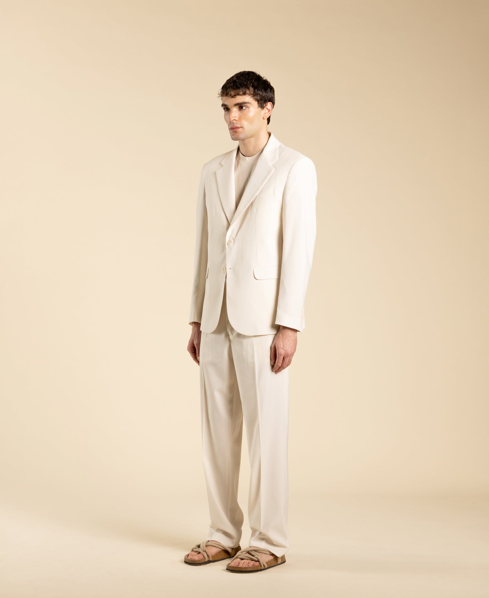 Single-breasted jacket - Cream