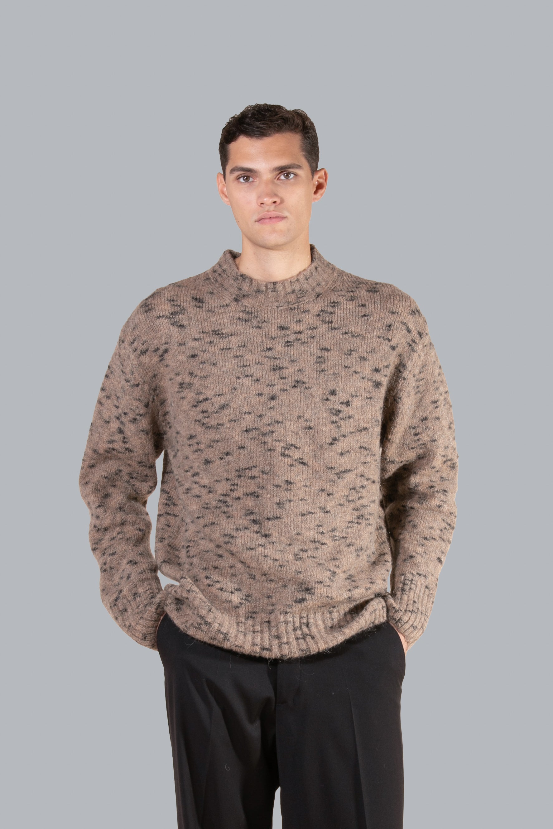 Maglia girocollo fantasia animalier