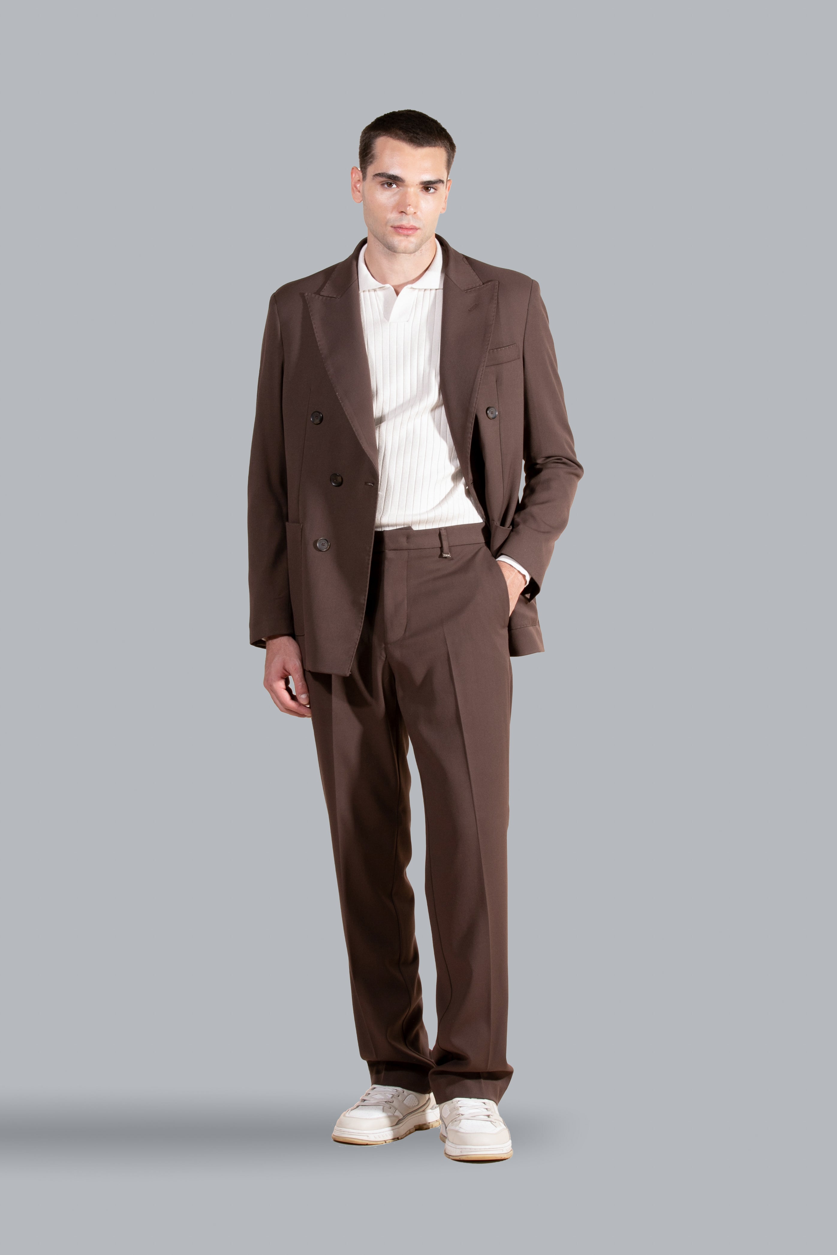 Double-breasted suit jacket - Moro