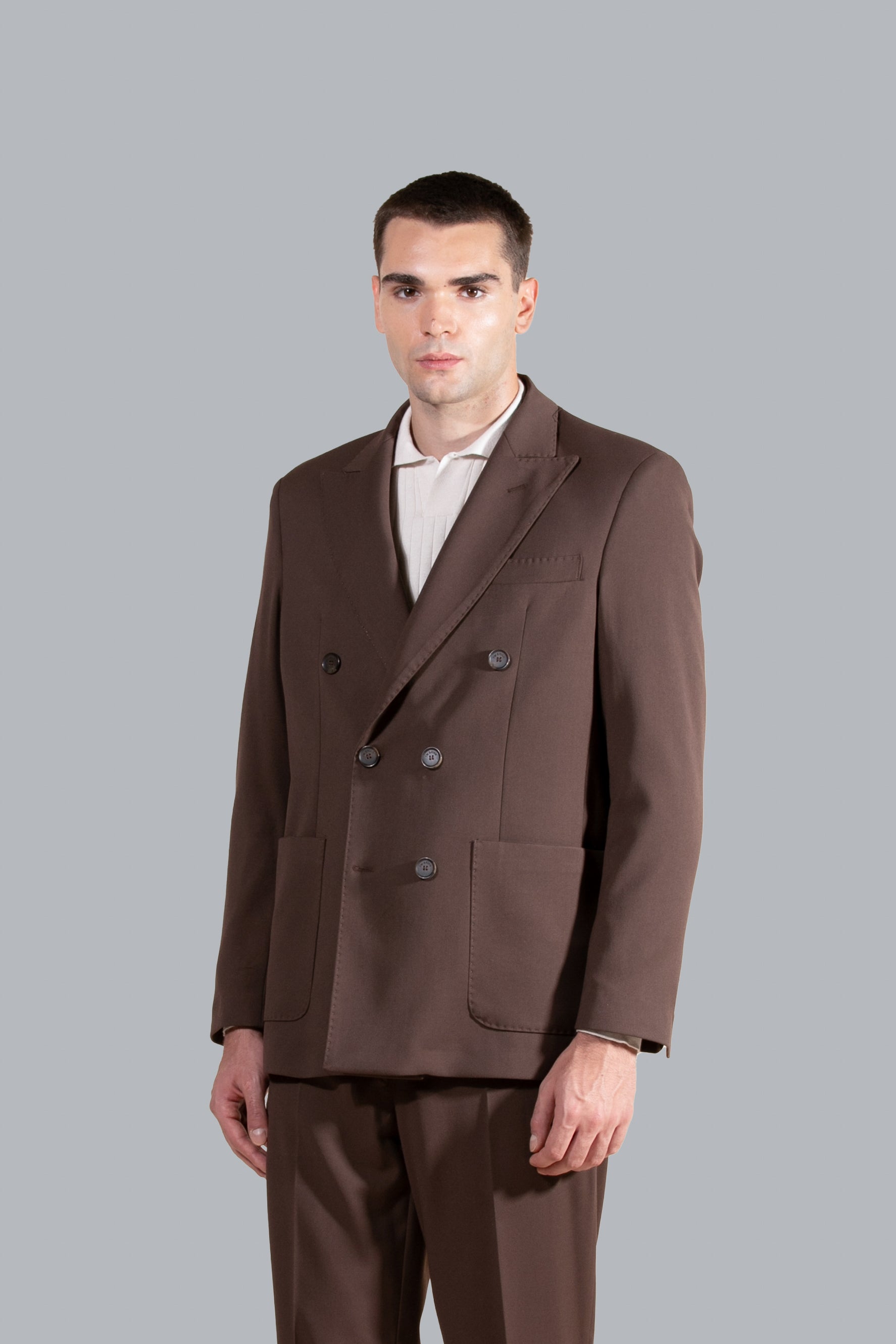 Double-breasted suit jacket - Moro