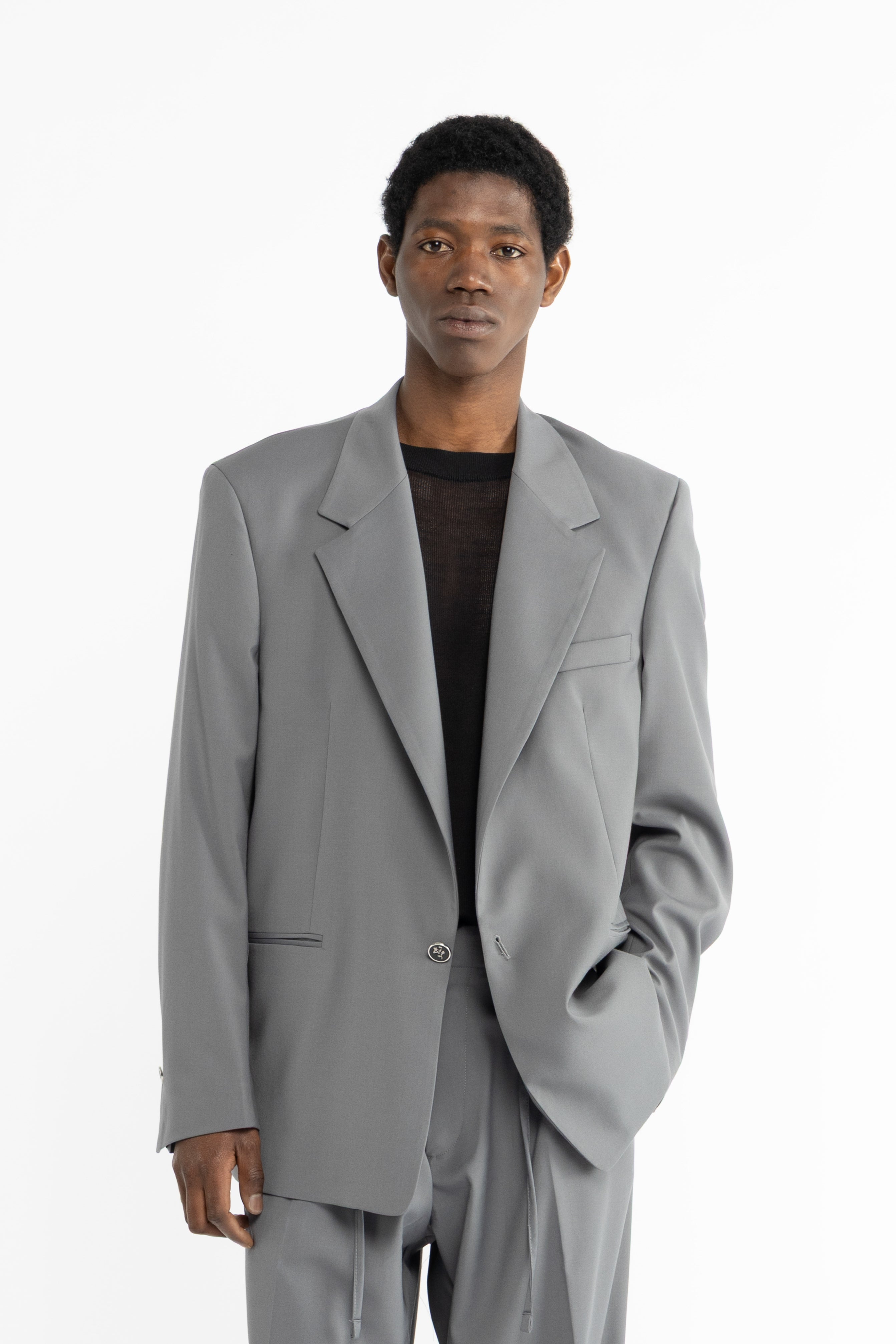 Giacca da abito oversize - Grigio