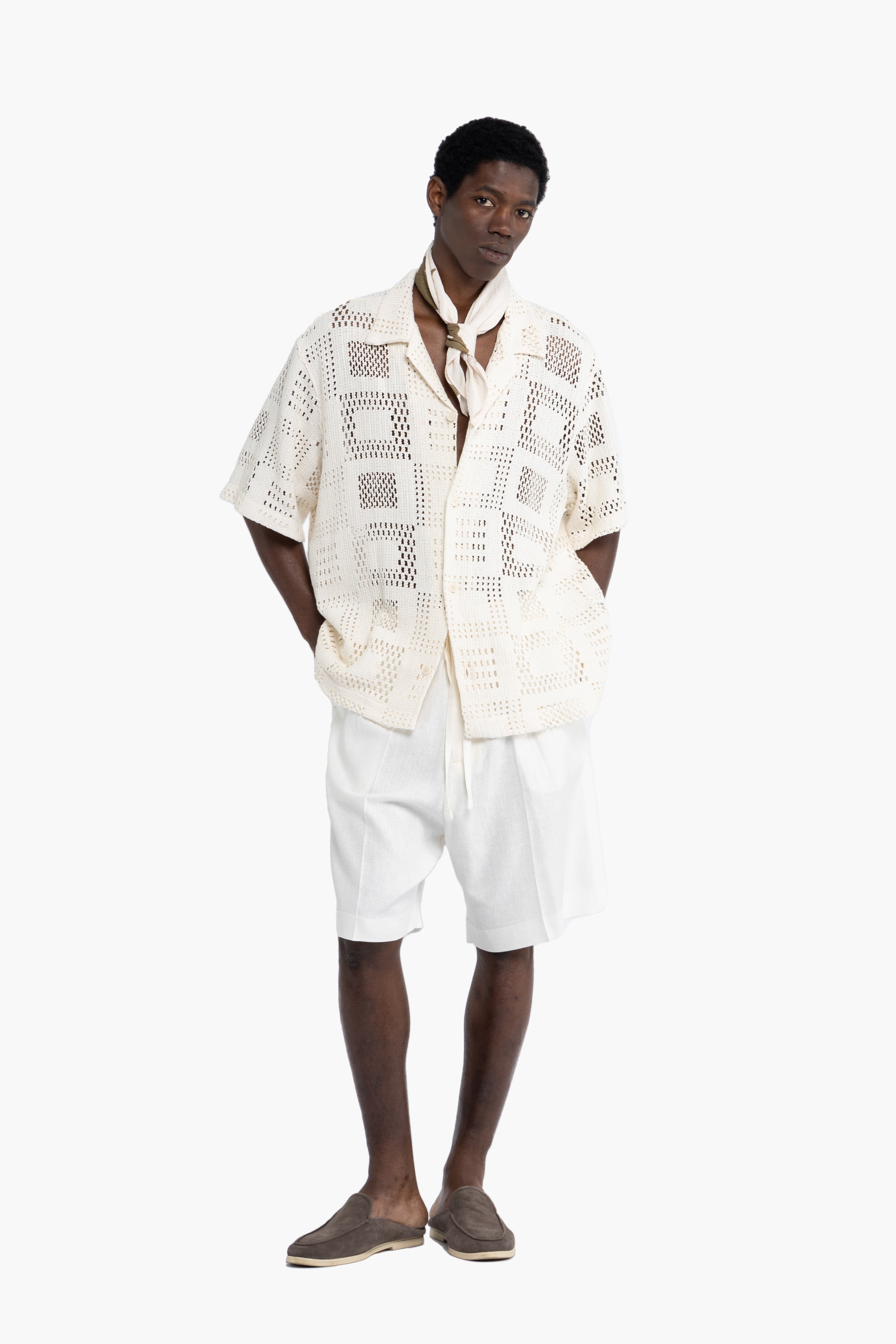 Camicia crochet in cotone