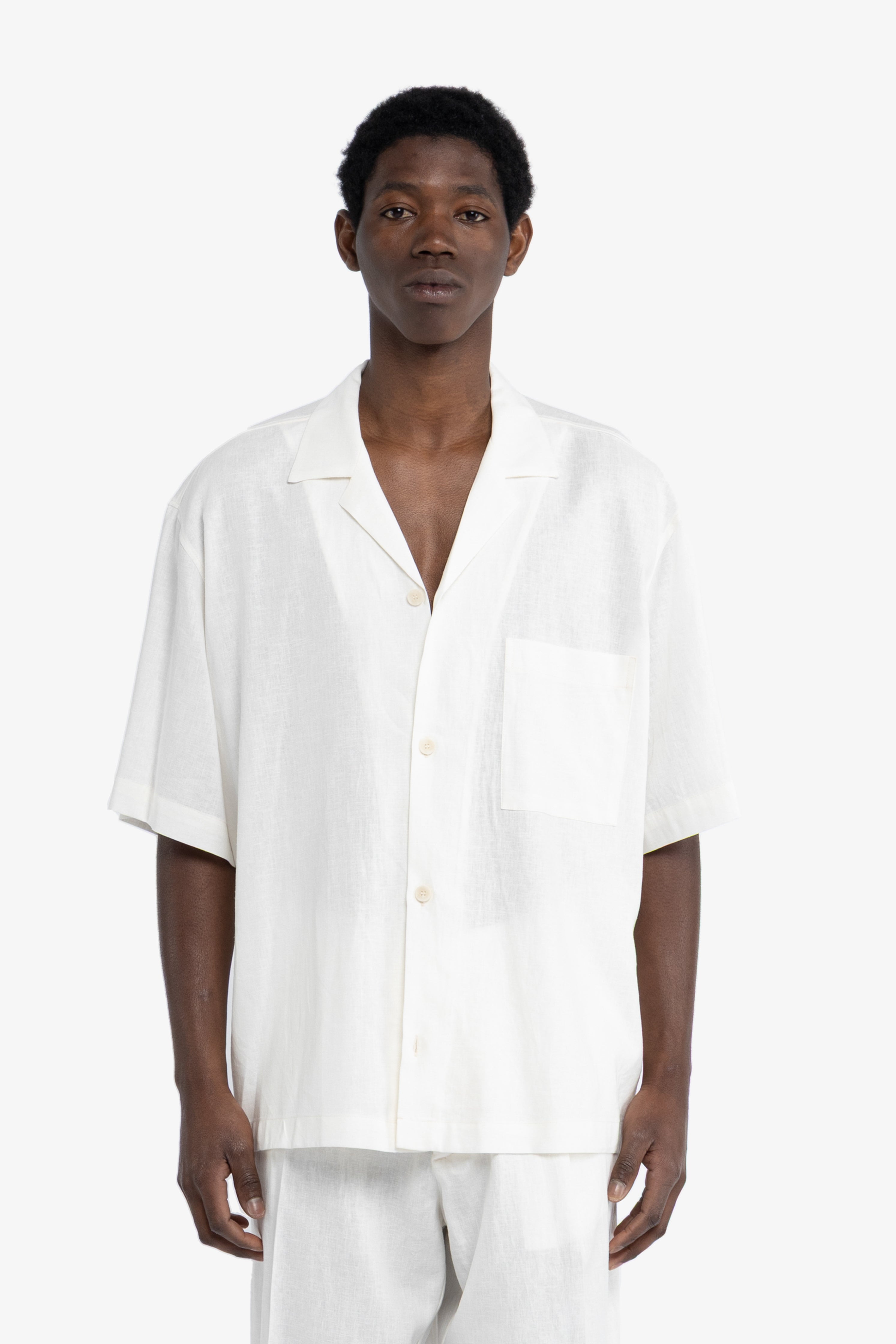 Camicia in 100% lino - Bianco