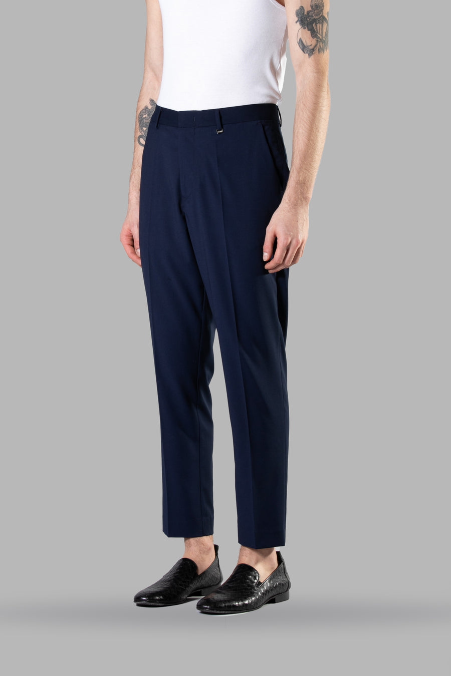 Pantalone da completo in viscosa regular fit - Blu