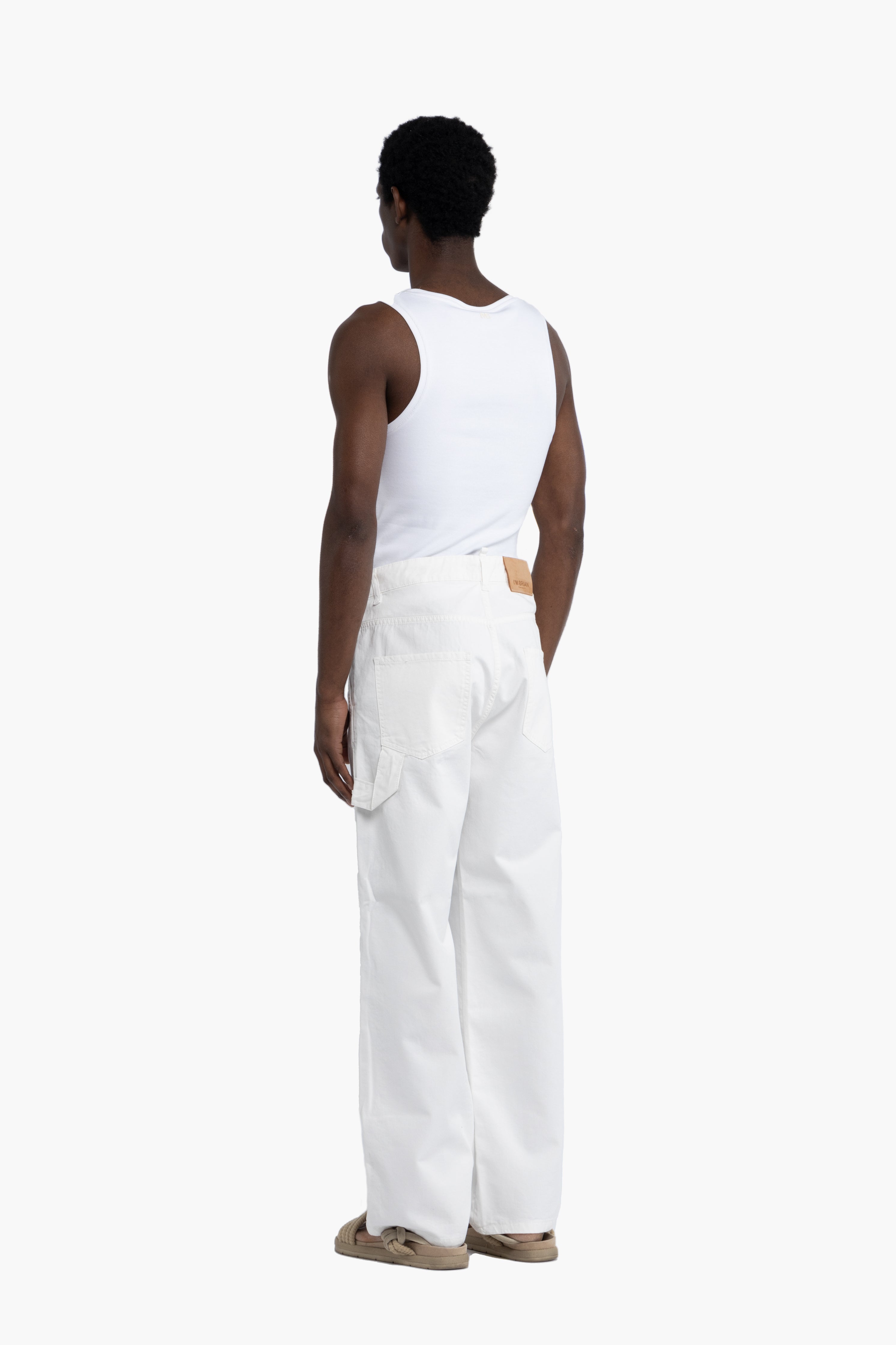 Jeans carpenter gamba ampia - Panna